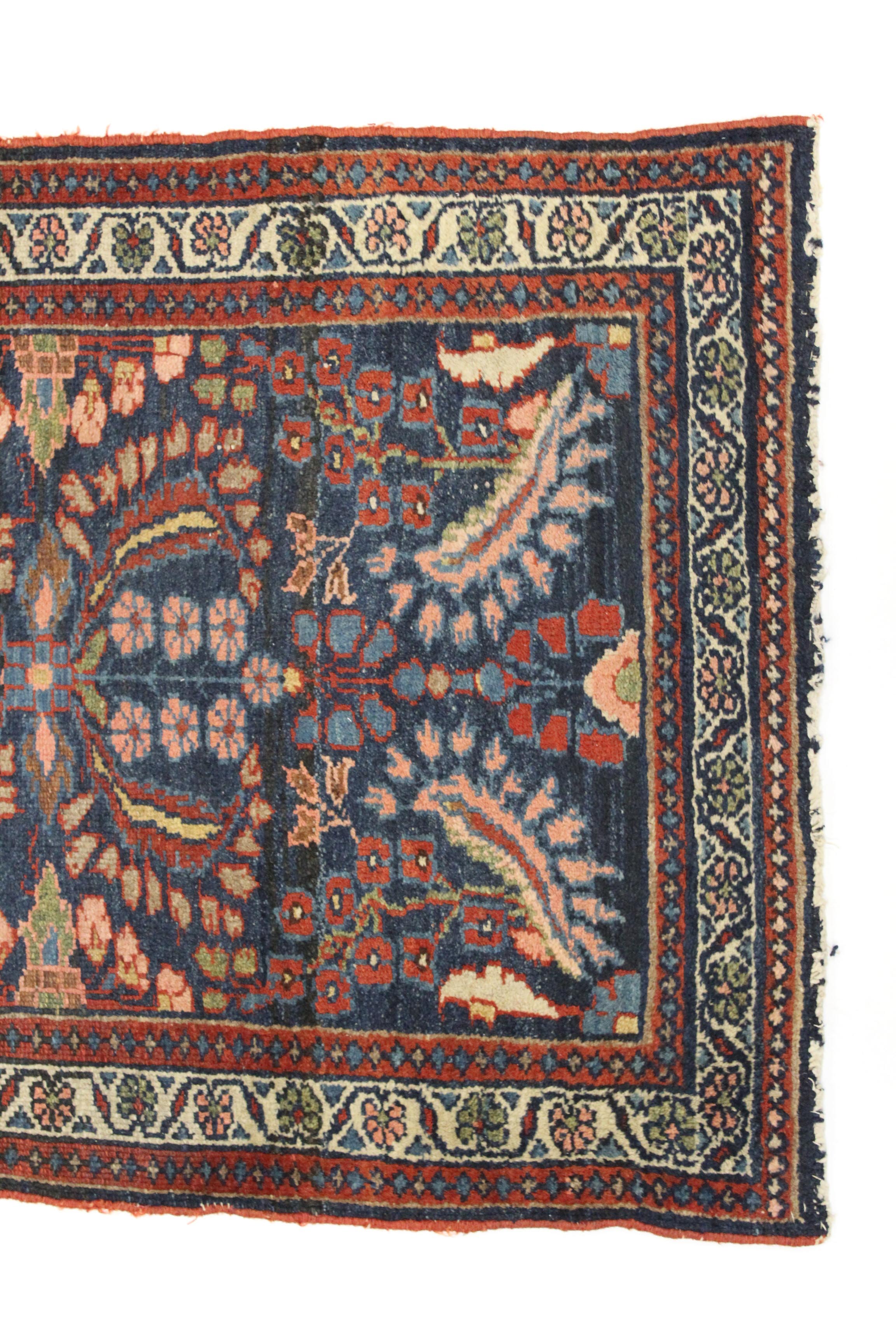 1'11 x 2'10 Hand-Knotted Persian Bibikabad Rug, circa 1920