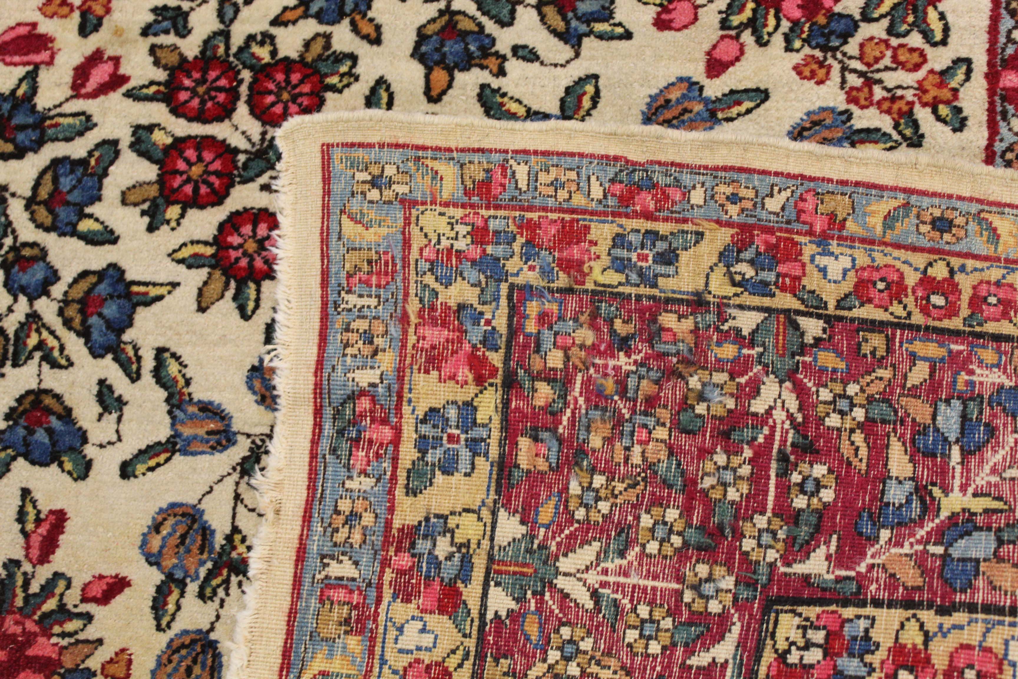 7'3 x 10'2 Hand-Knotted Persian Lavar Kerman Rug, circa 1930