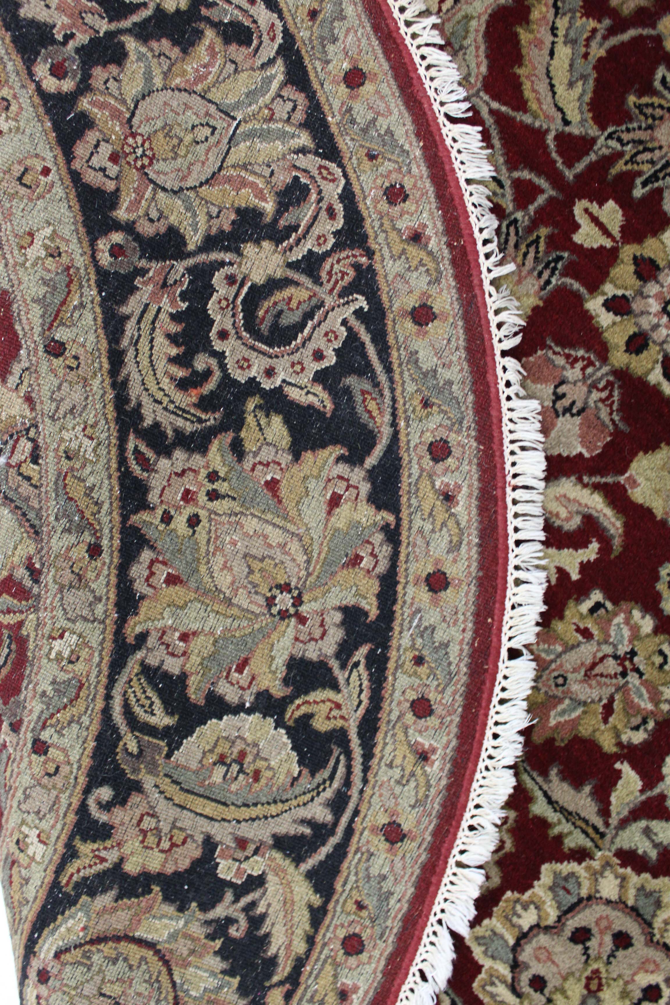 8'2 x 8'2 Hand-Knotted Indo-Persian Tabriz Round Rug