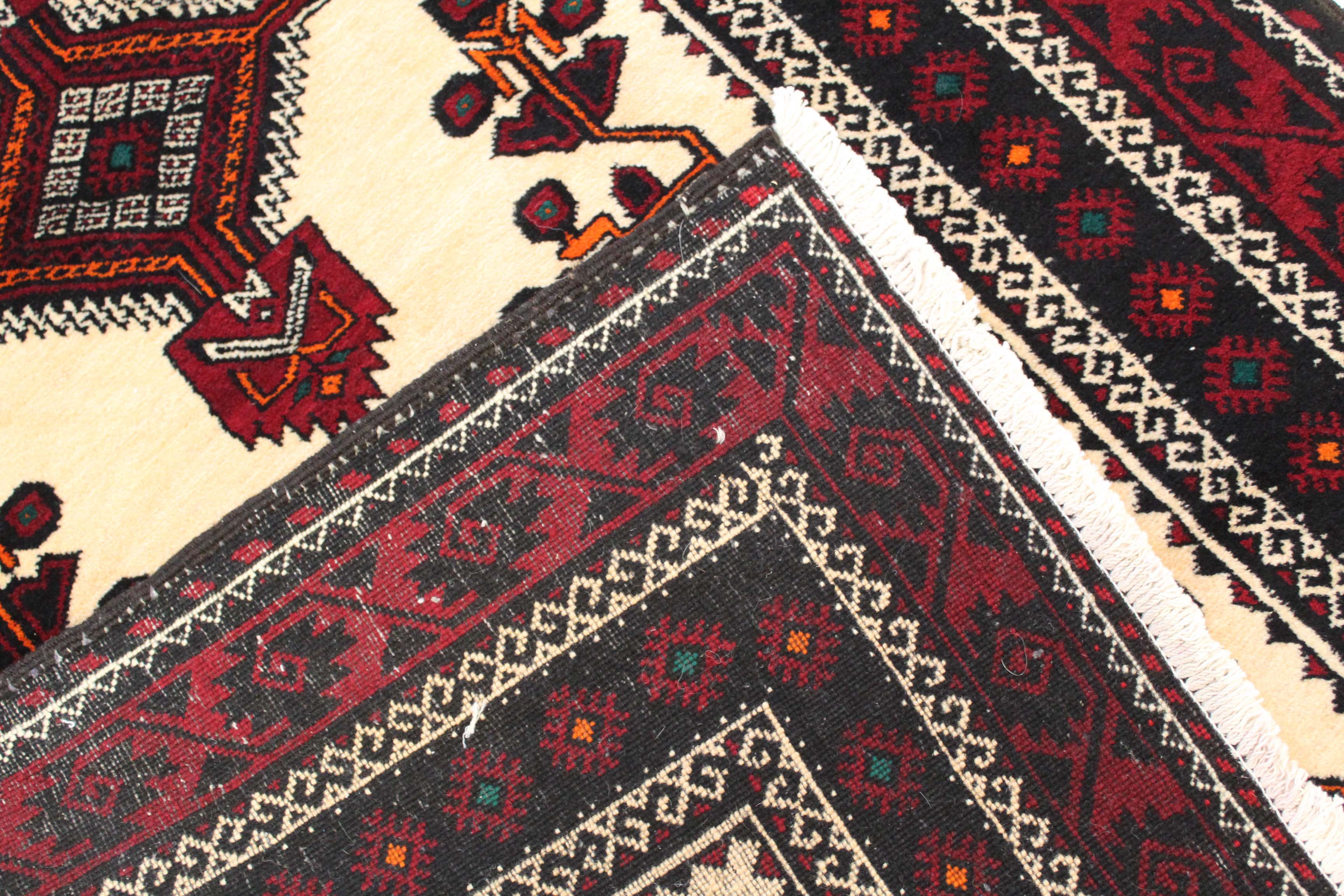 3'5 x 6'5 Hand-Knotted Persian Baluch Rug, circa 1970