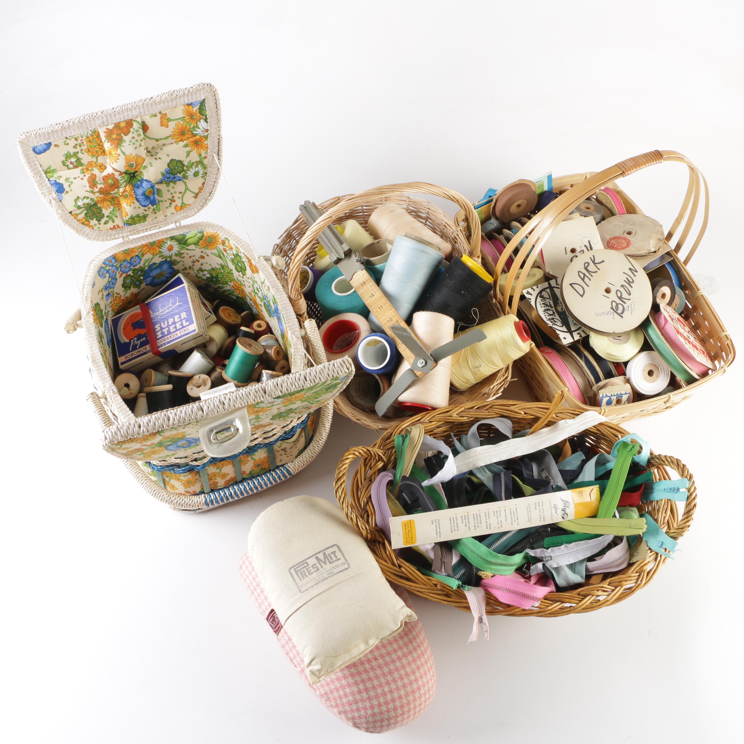 Sewing Notions and Baskets including Orco "Pin-It" Skirt Marker
