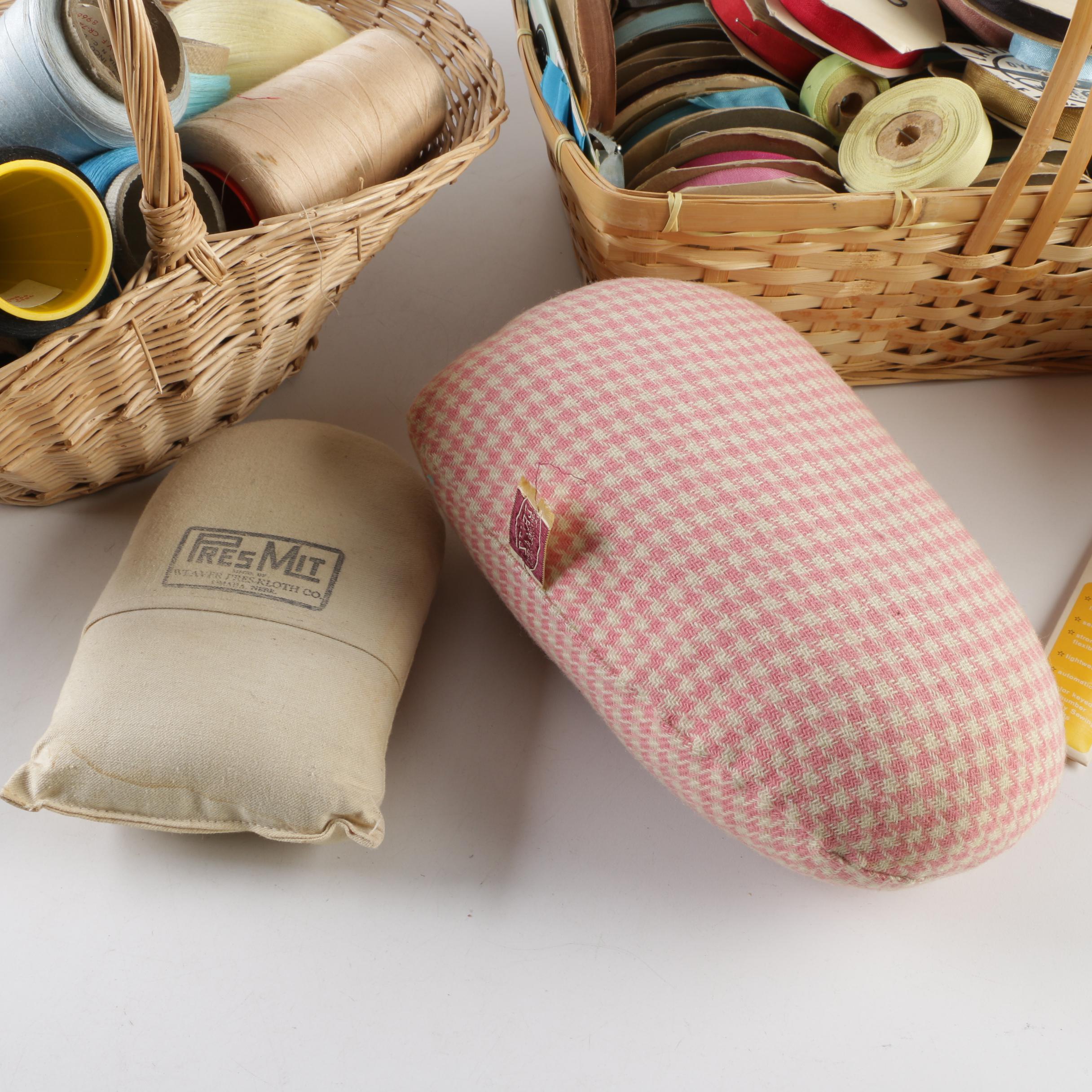 Sewing Notions and Baskets including Orco "Pin-It" Skirt Marker