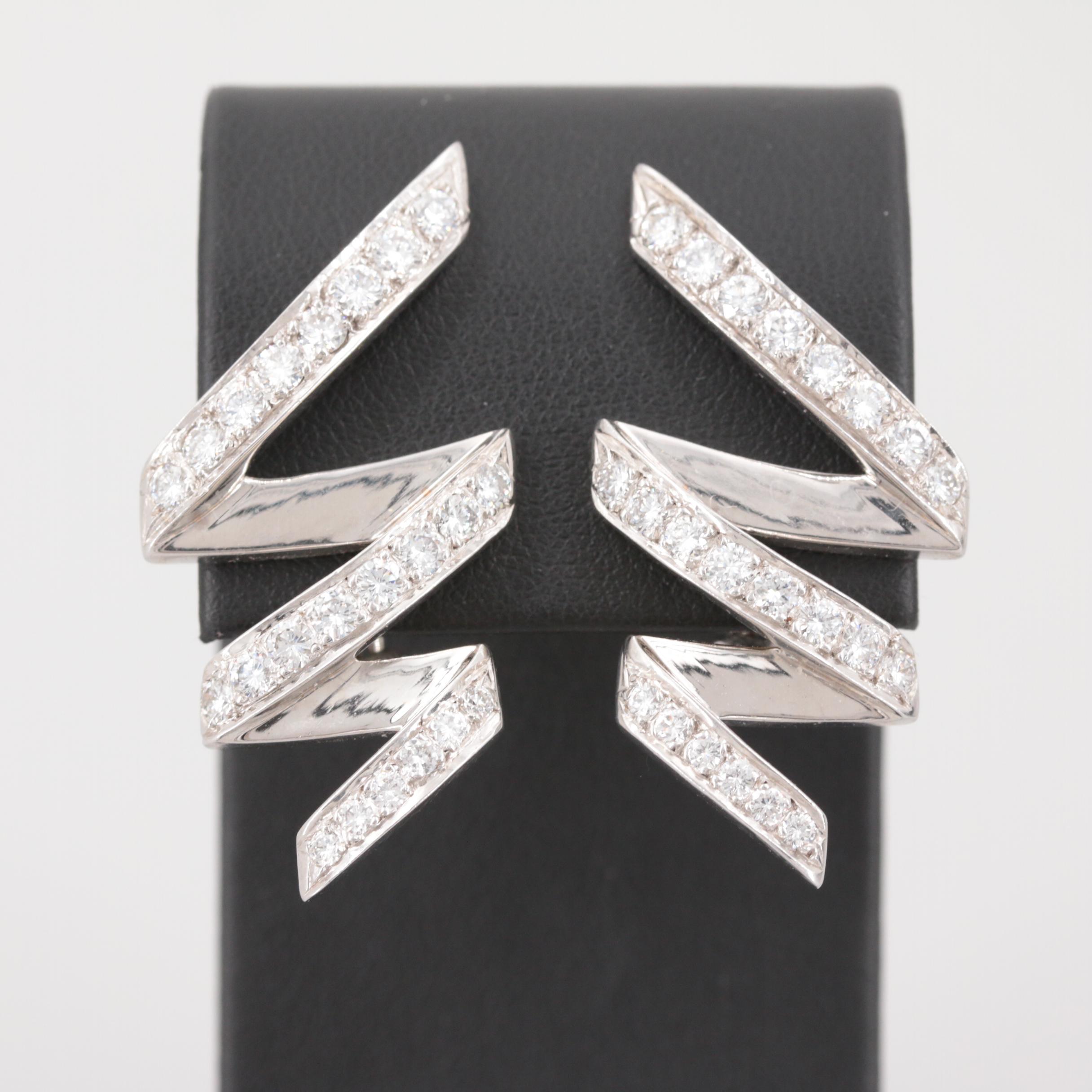 Peter Brams Designs 14K White Gold 2.52 CTW Diamond Earrings