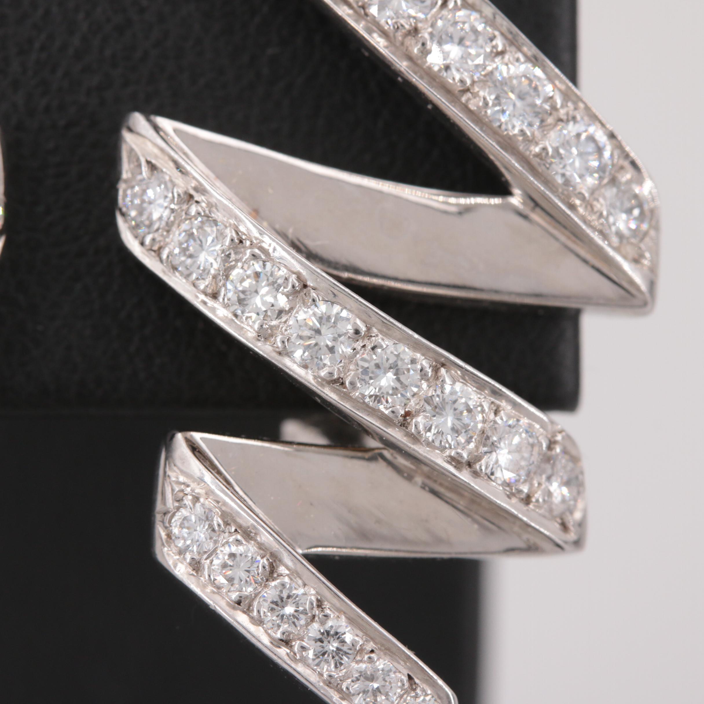 Peter Brams Designs 14K White Gold 2.52 CTW Diamond Earrings