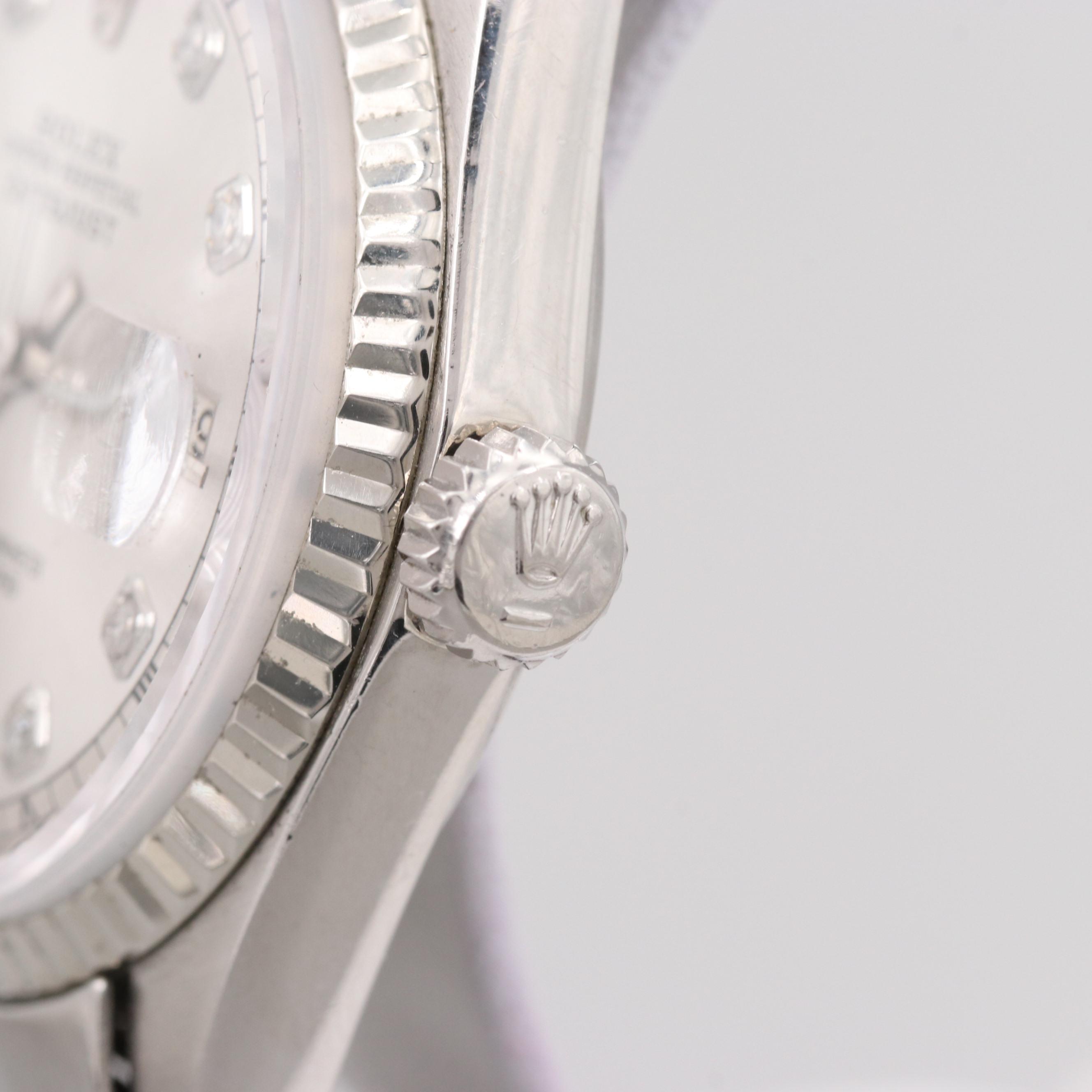 Rolex DateJust Automatic Stainless Steel Watch with Diamond Dial, 1973