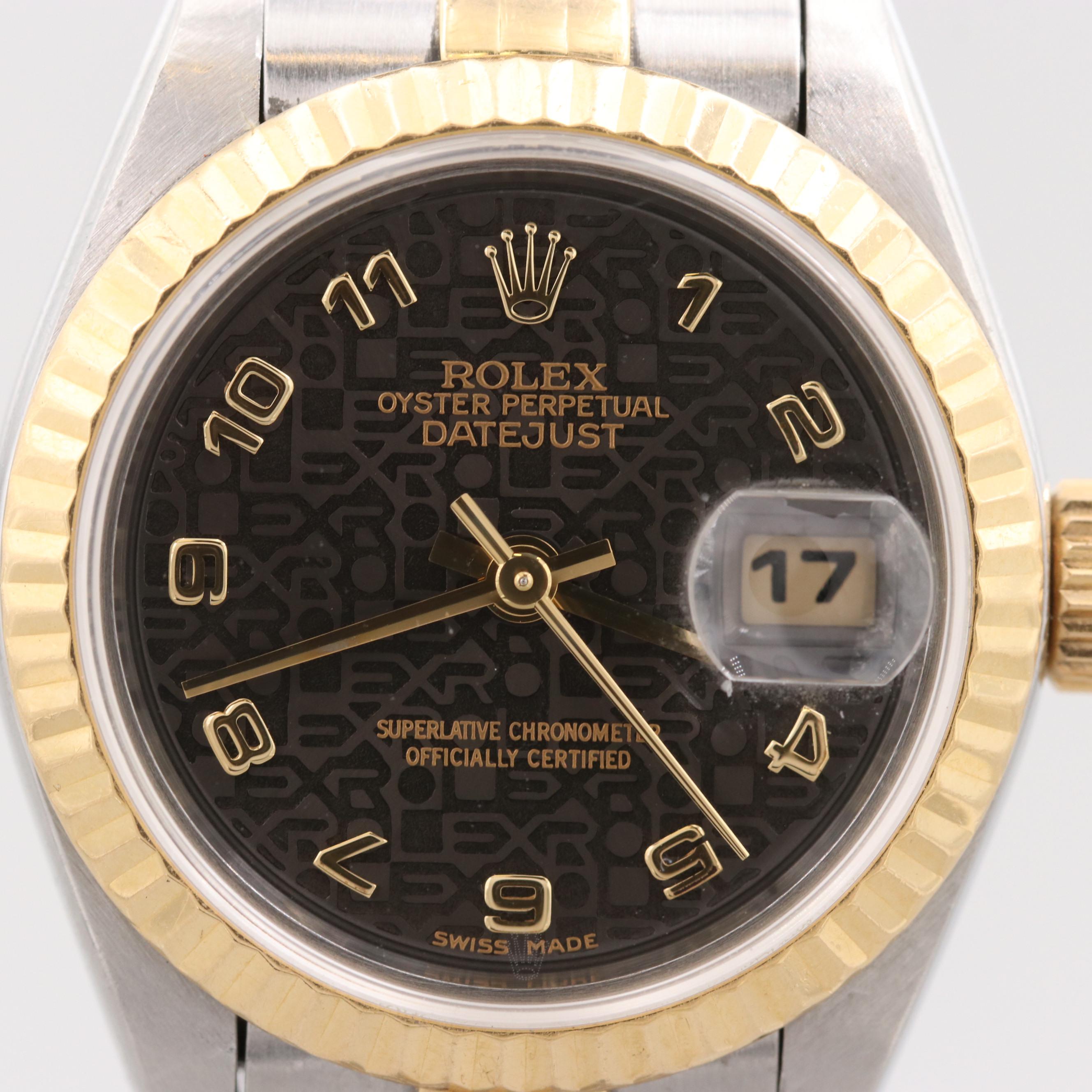 Rolex Datejust 18K Gold and Stainless Steel Automatic Watch, 1994