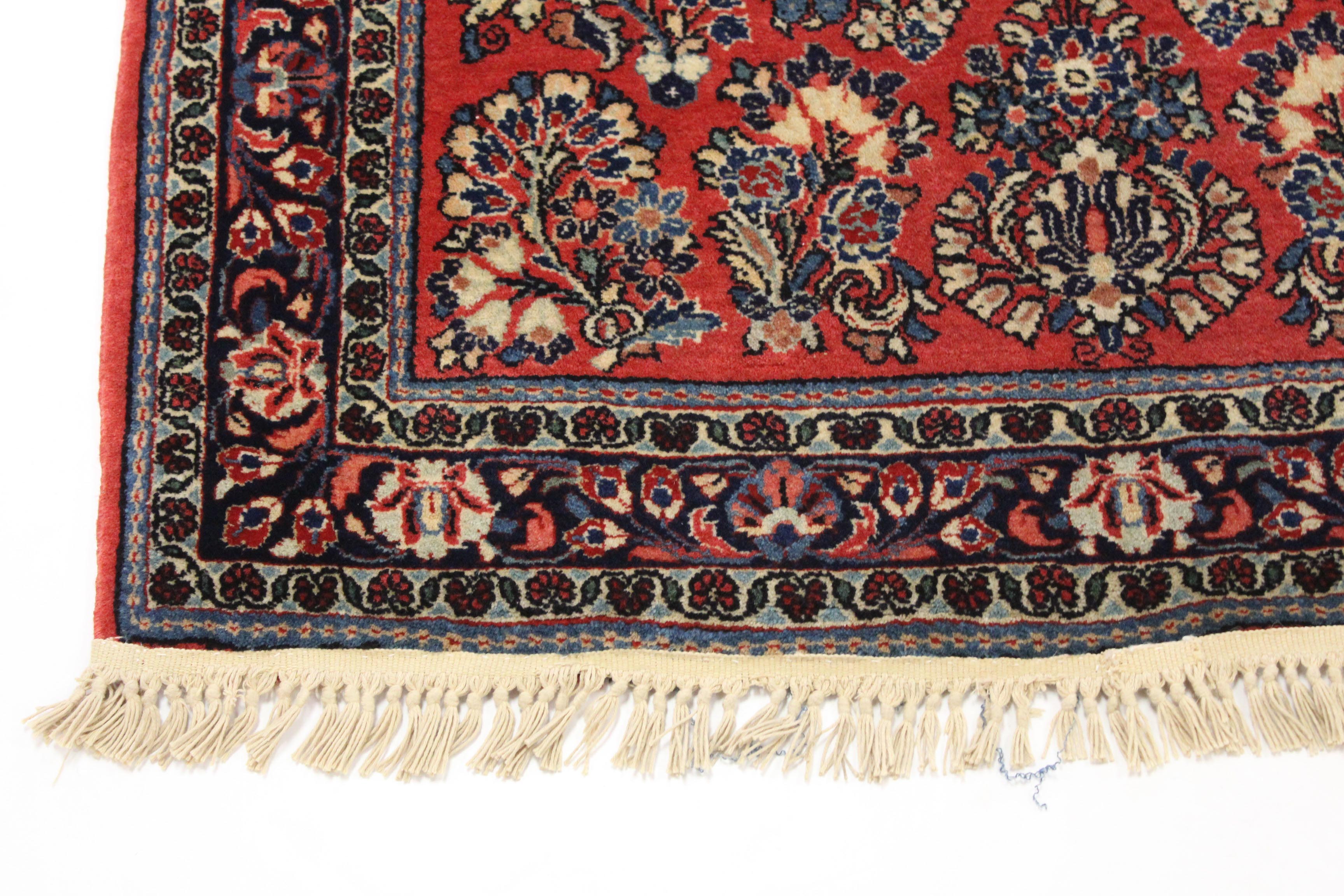 3'4 x 5'1 Hand-Knotted Persian Sarouk Rug, circa 1930