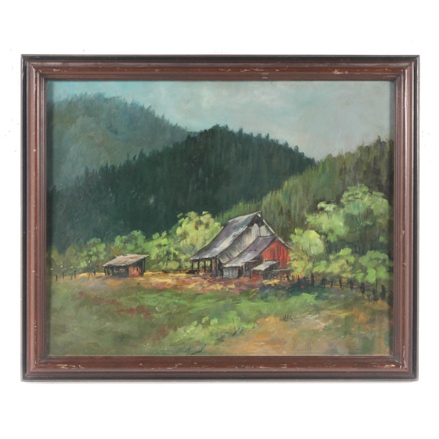 Morge Oil Painting "Ohio Valley Homestead"