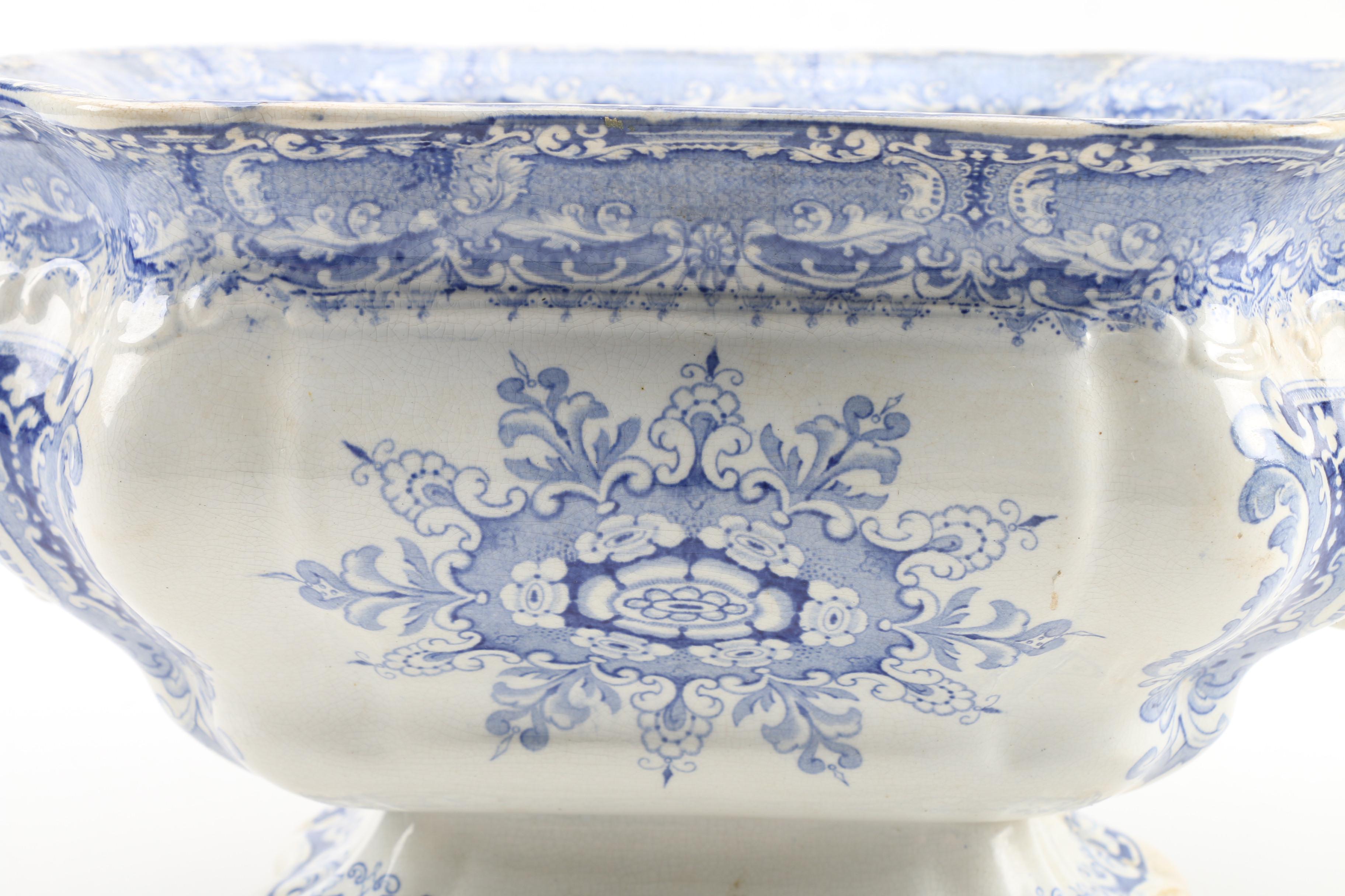 Ironstone Transfer Printed Tureen, Late 19th Century