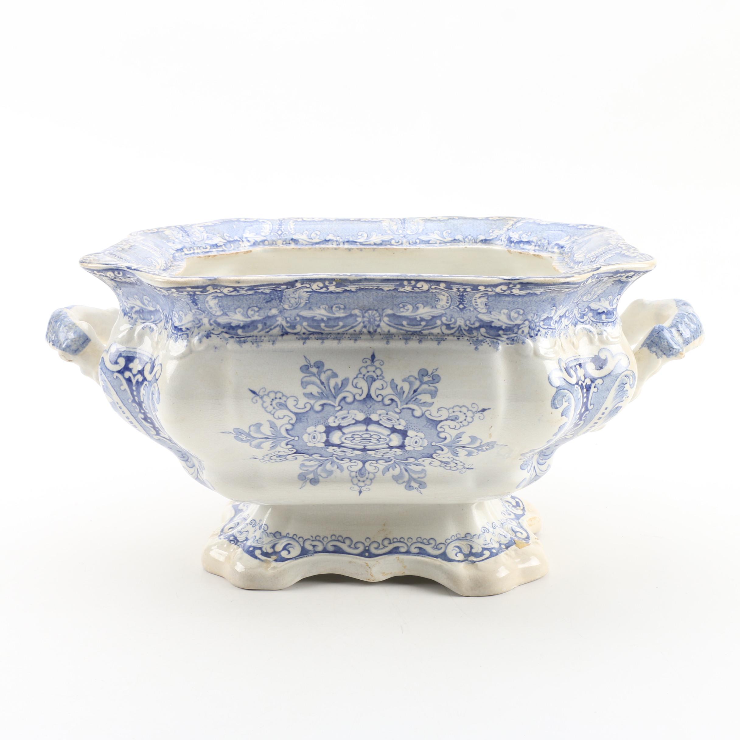 Ironstone Transfer Printed Tureen, Late 19th Century