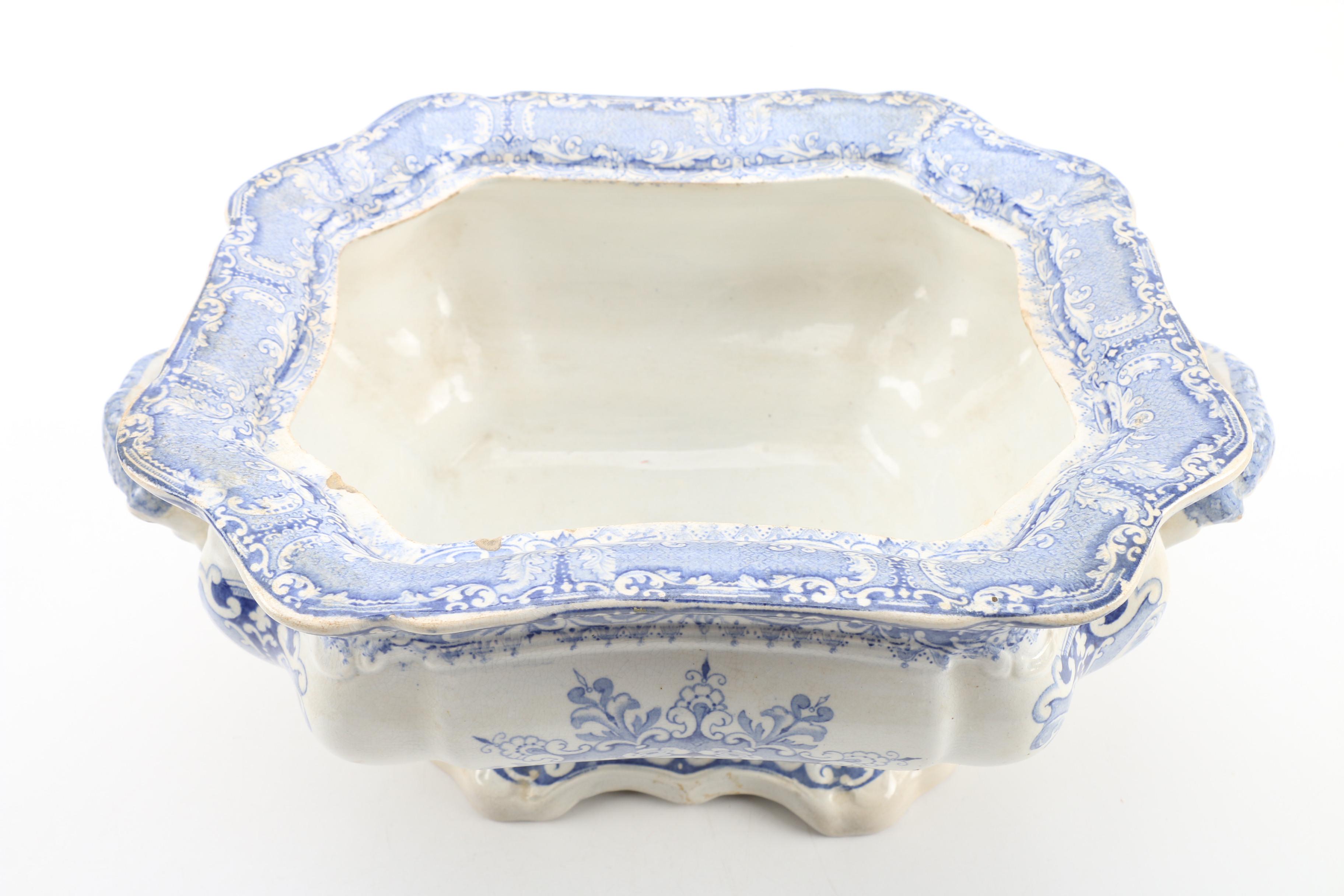 Ironstone Transfer Printed Tureen, Late 19th Century