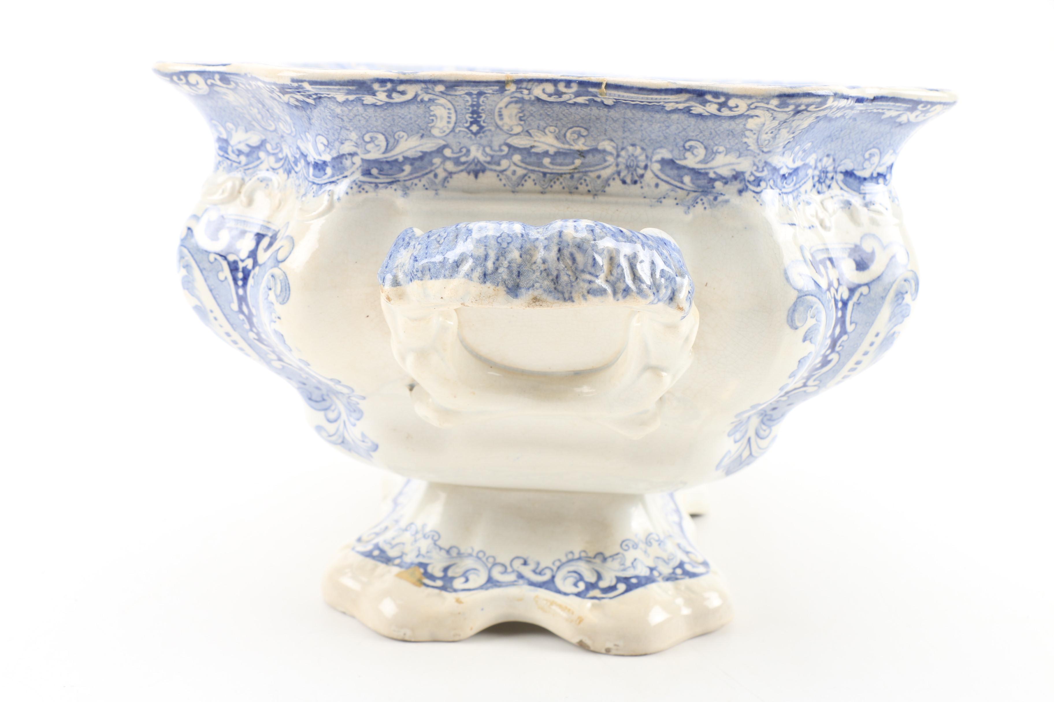 Ironstone Transfer Printed Tureen, Late 19th Century