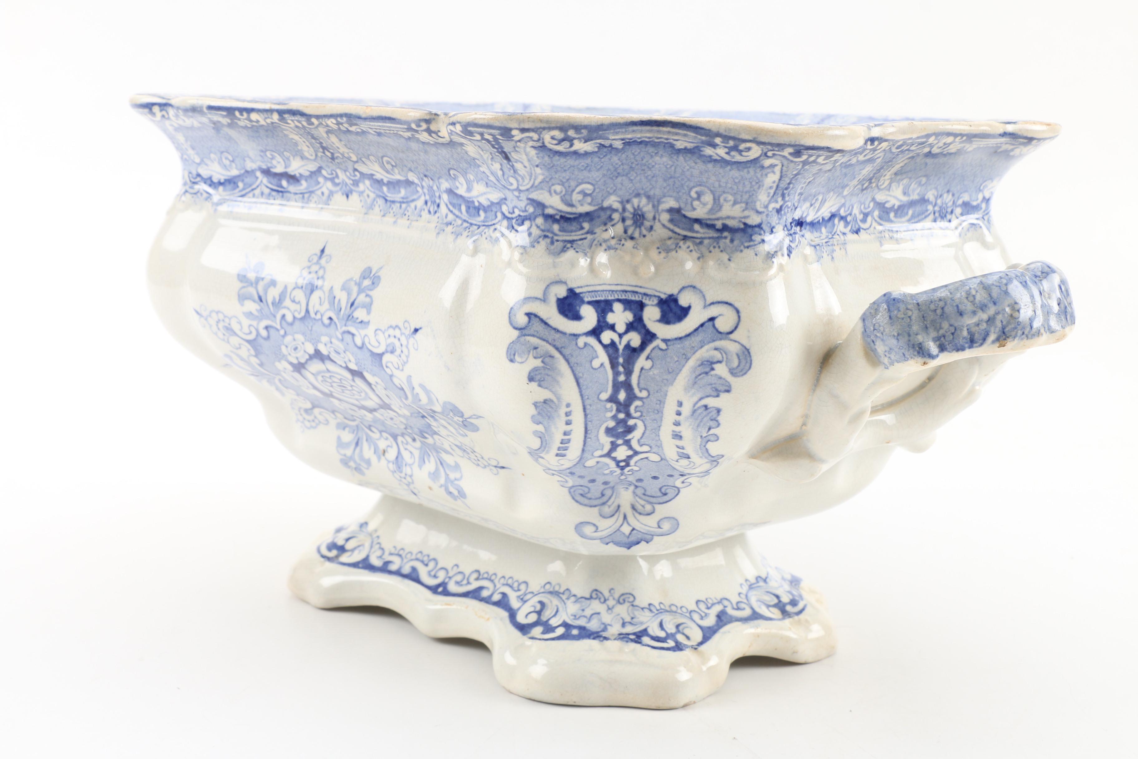 Ironstone Transfer Printed Tureen, Late 19th Century