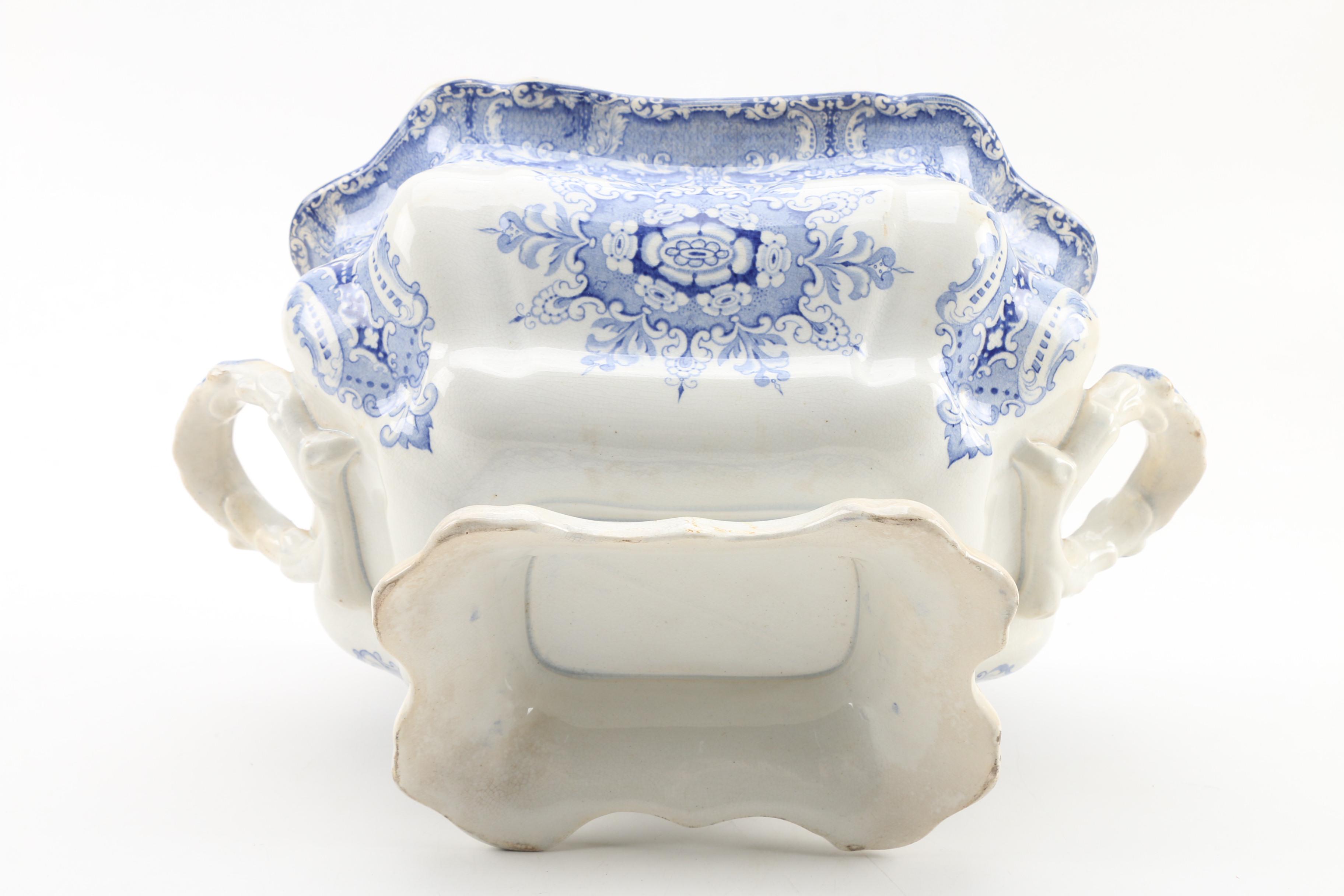 Ironstone Transfer Printed Tureen, Late 19th Century