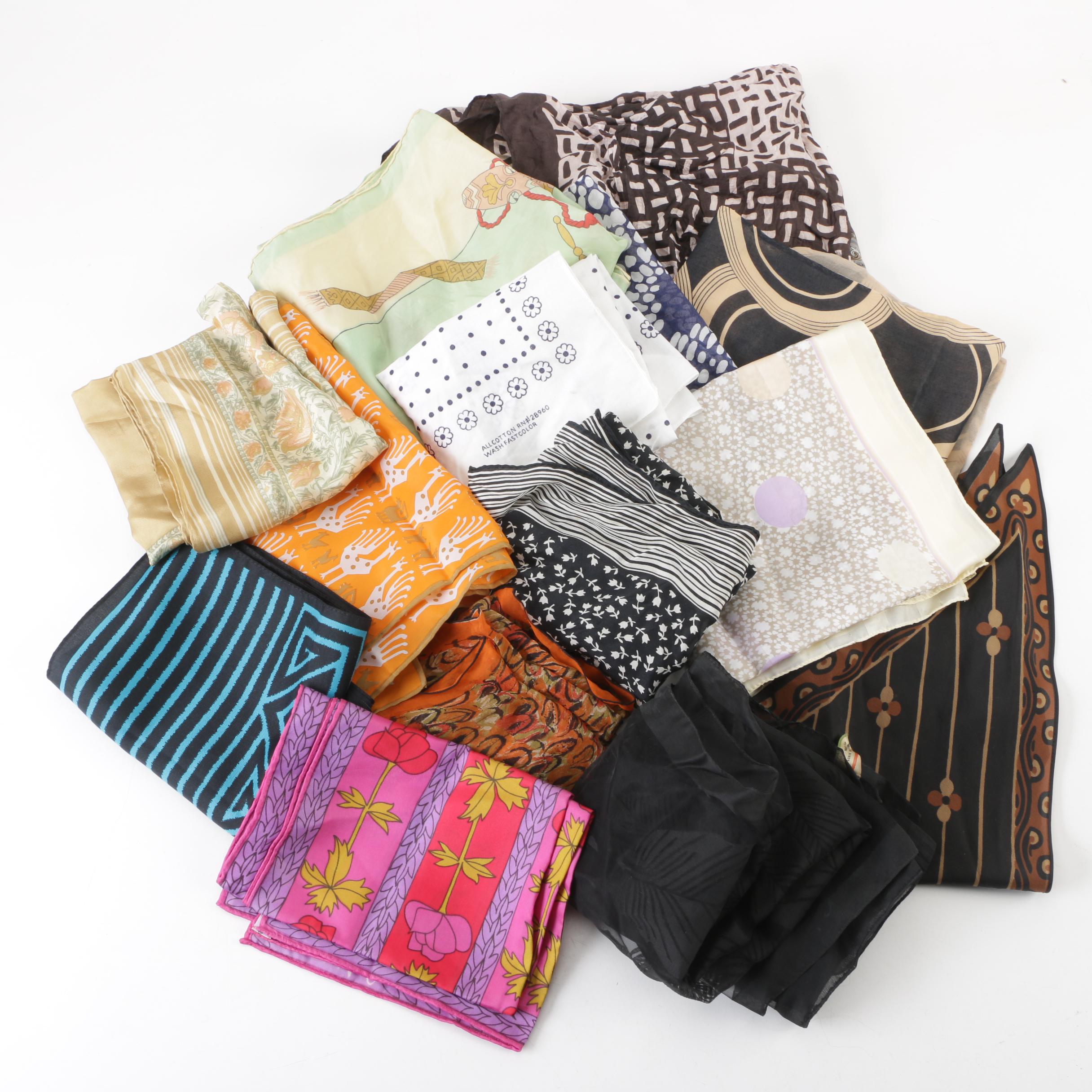 Diane von Furstenberg, Vera Neumann and Anne Klein Scarves, Vintage