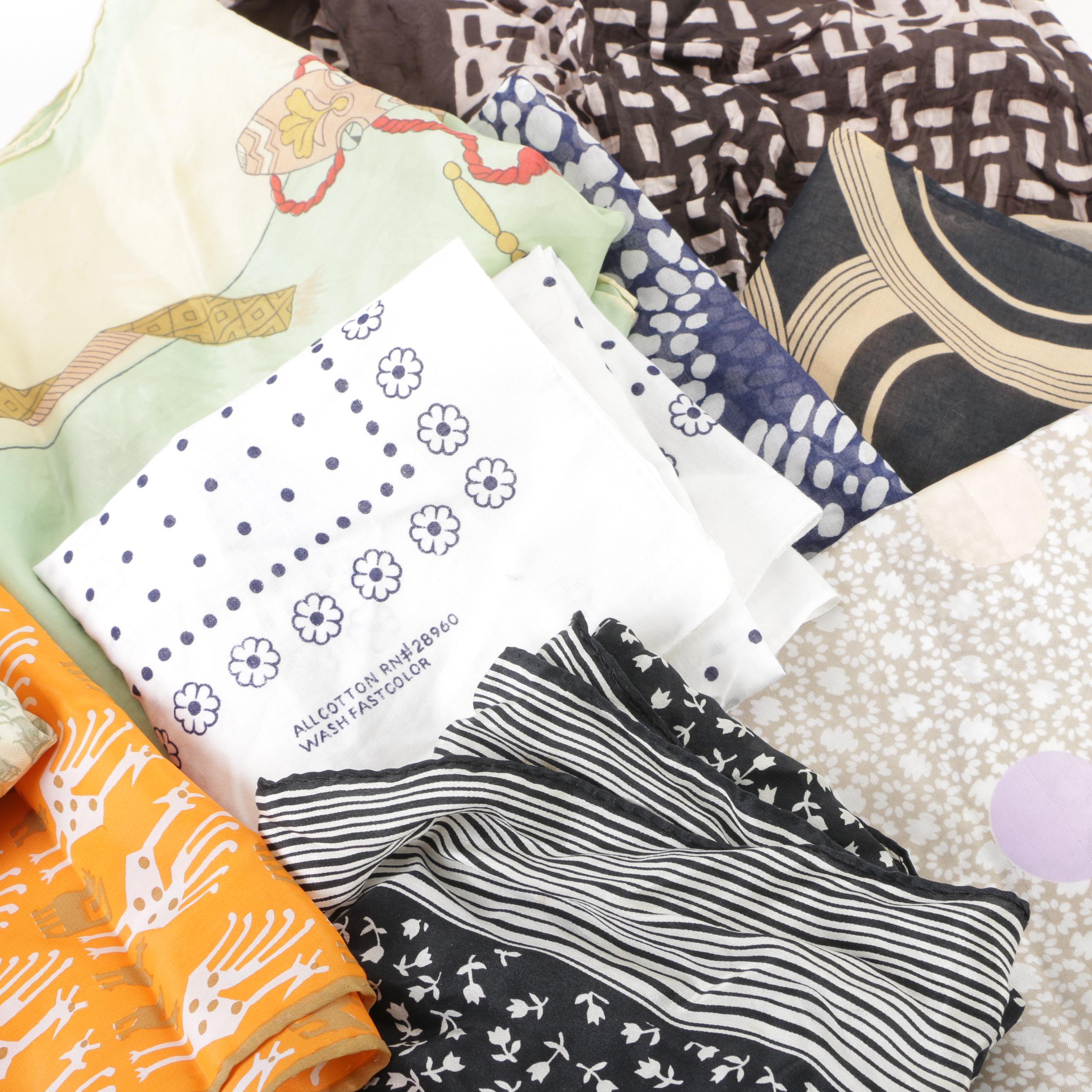 Diane von Furstenberg, Vera Neumann and Anne Klein Scarves, Vintage