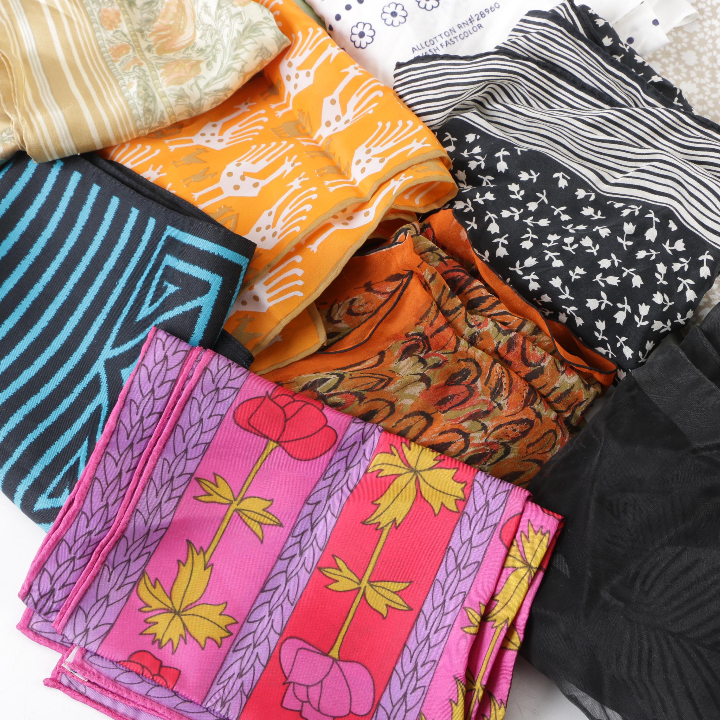 Diane von Furstenberg, Vera Neumann and Anne Klein Scarves, Vintage