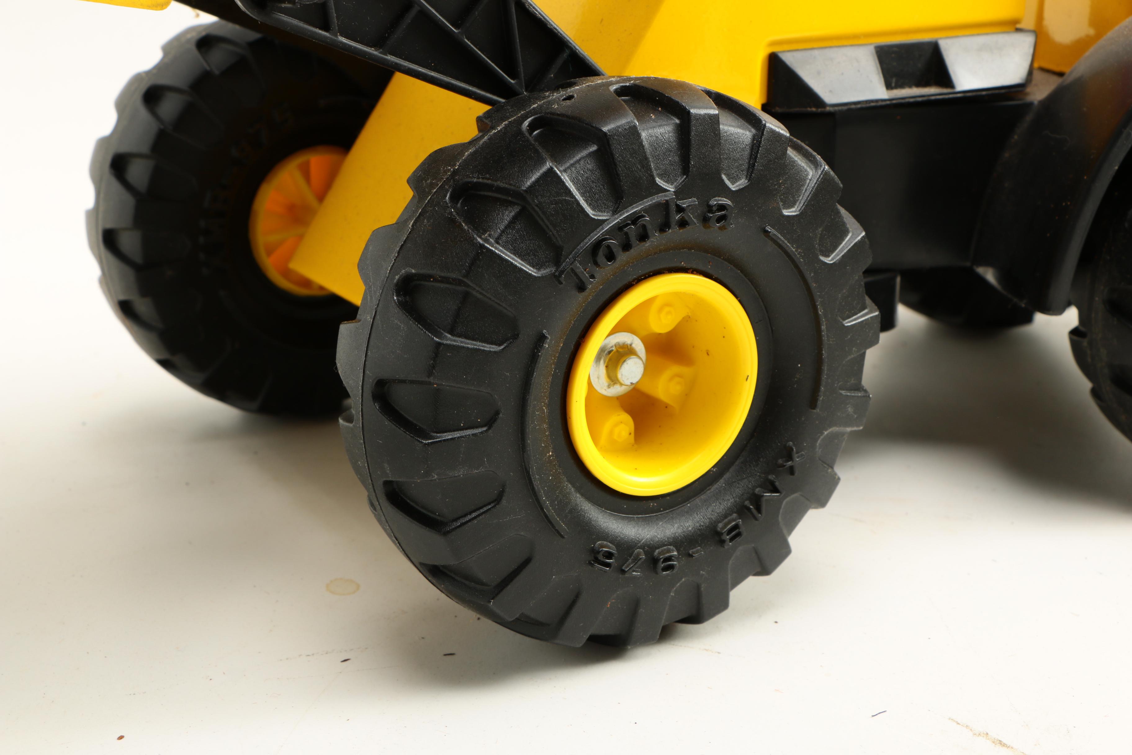 Tonka Dump Truck, Bulldozer, and Front Loader, 1990s