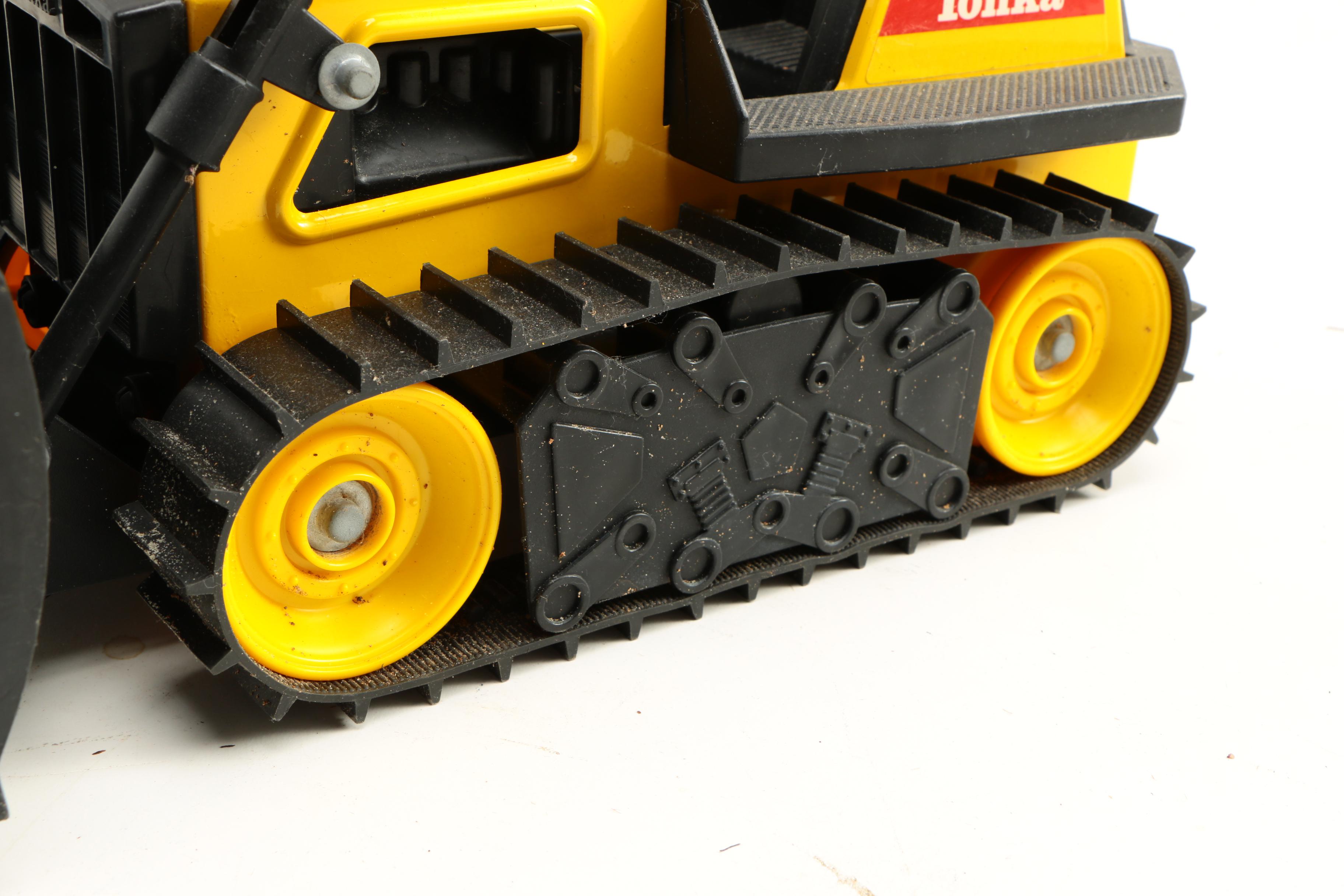 Tonka Dump Truck, Bulldozer, and Front Loader, 1990s