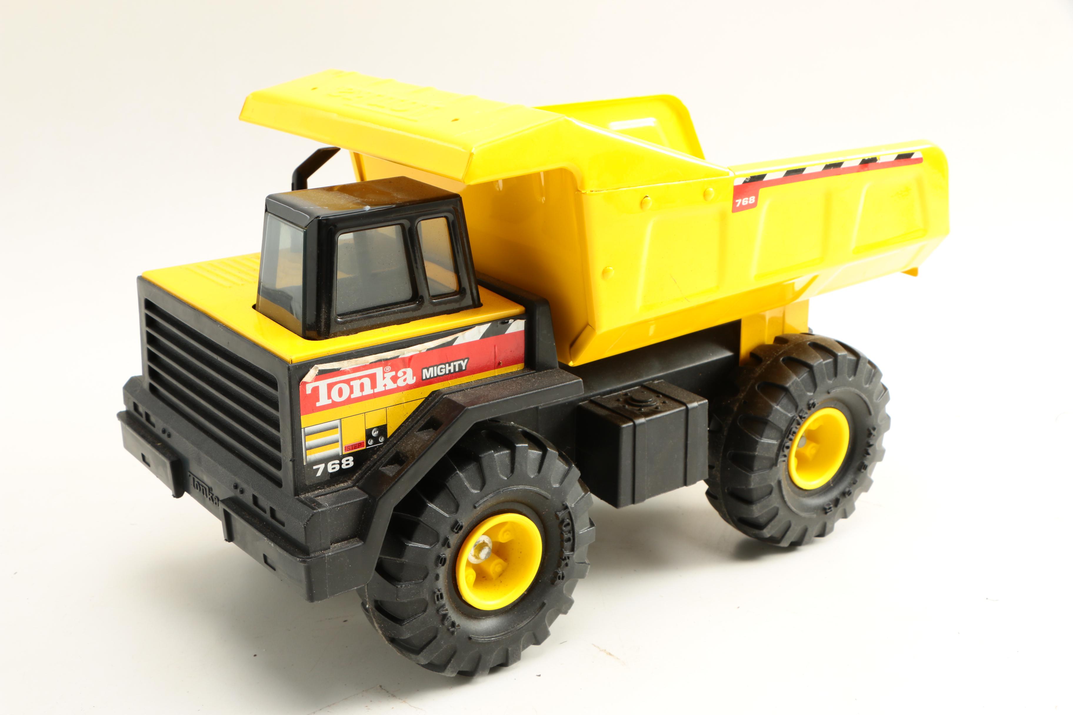 Tonka Dump Truck, Bulldozer, and Front Loader, 1990s