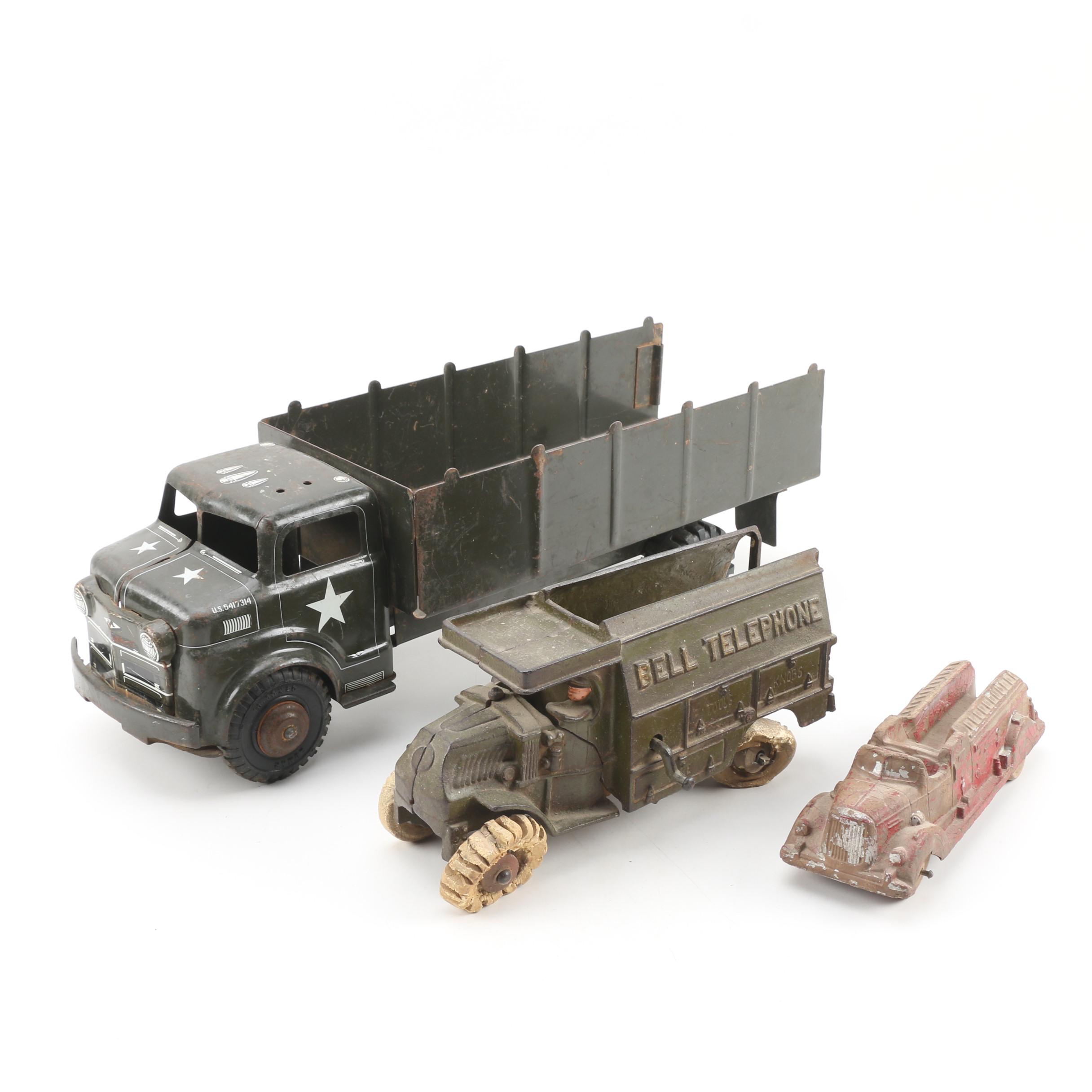 Metal Army Truck and Die Cast Metal Work Trucks