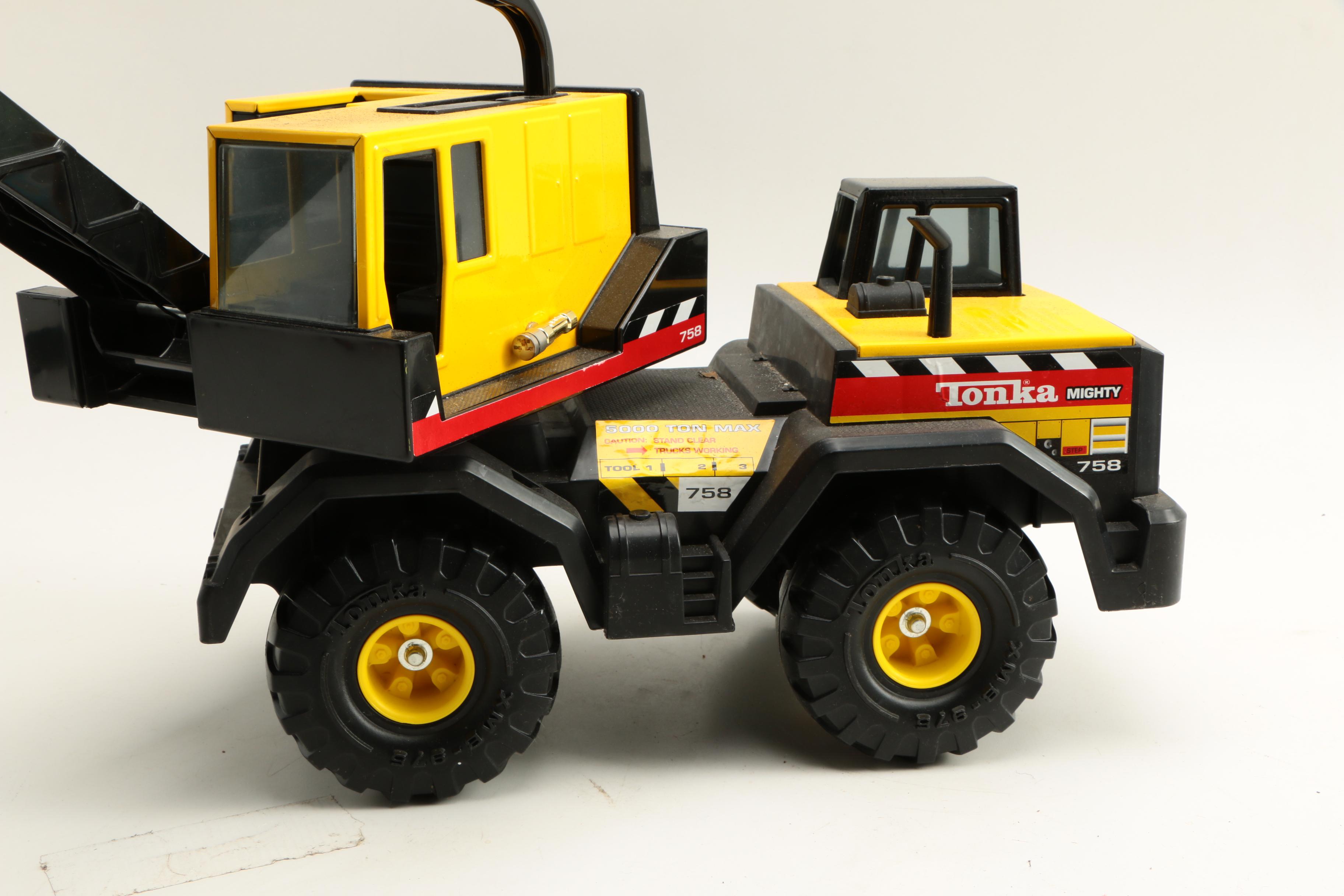 Tonka Backhoe Truck and Crane Truck, 1990s