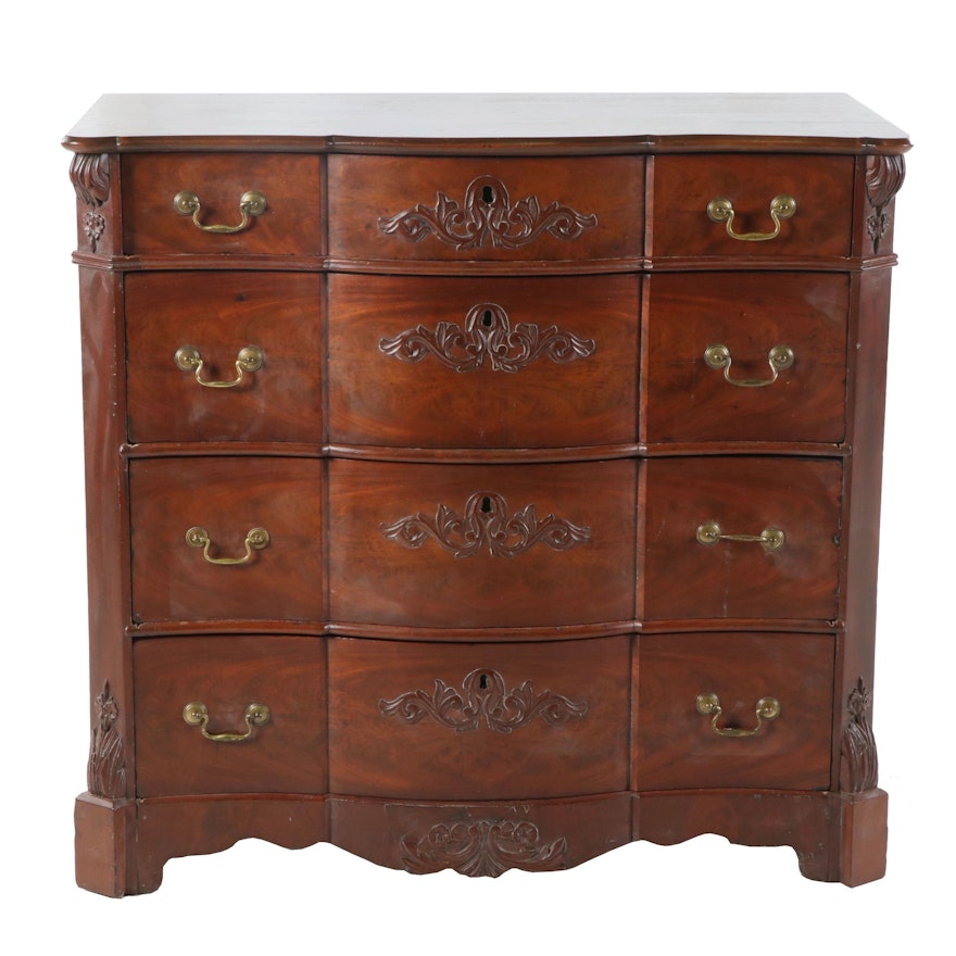 Regency Walnut Four-Drawer Chest, Early 19th Century