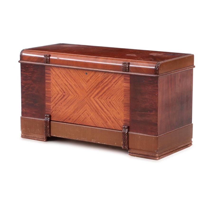 Art Deco Style Cedar Lined Blanket Chest