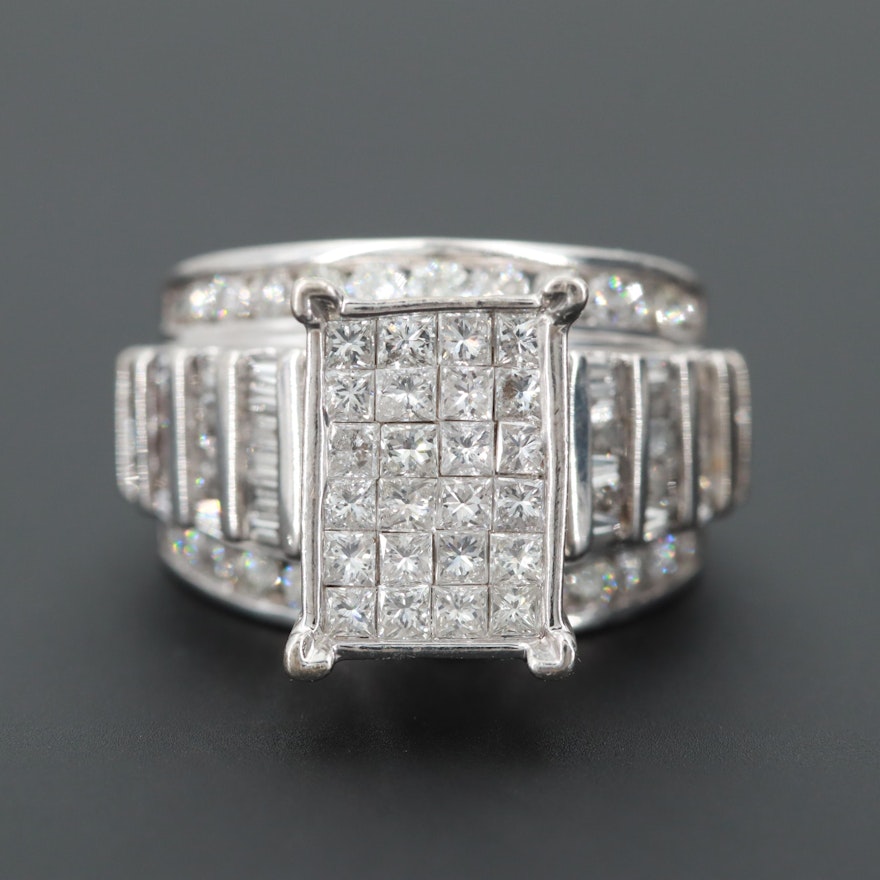 10K White Gold 2.12 CTW Diamond Ring