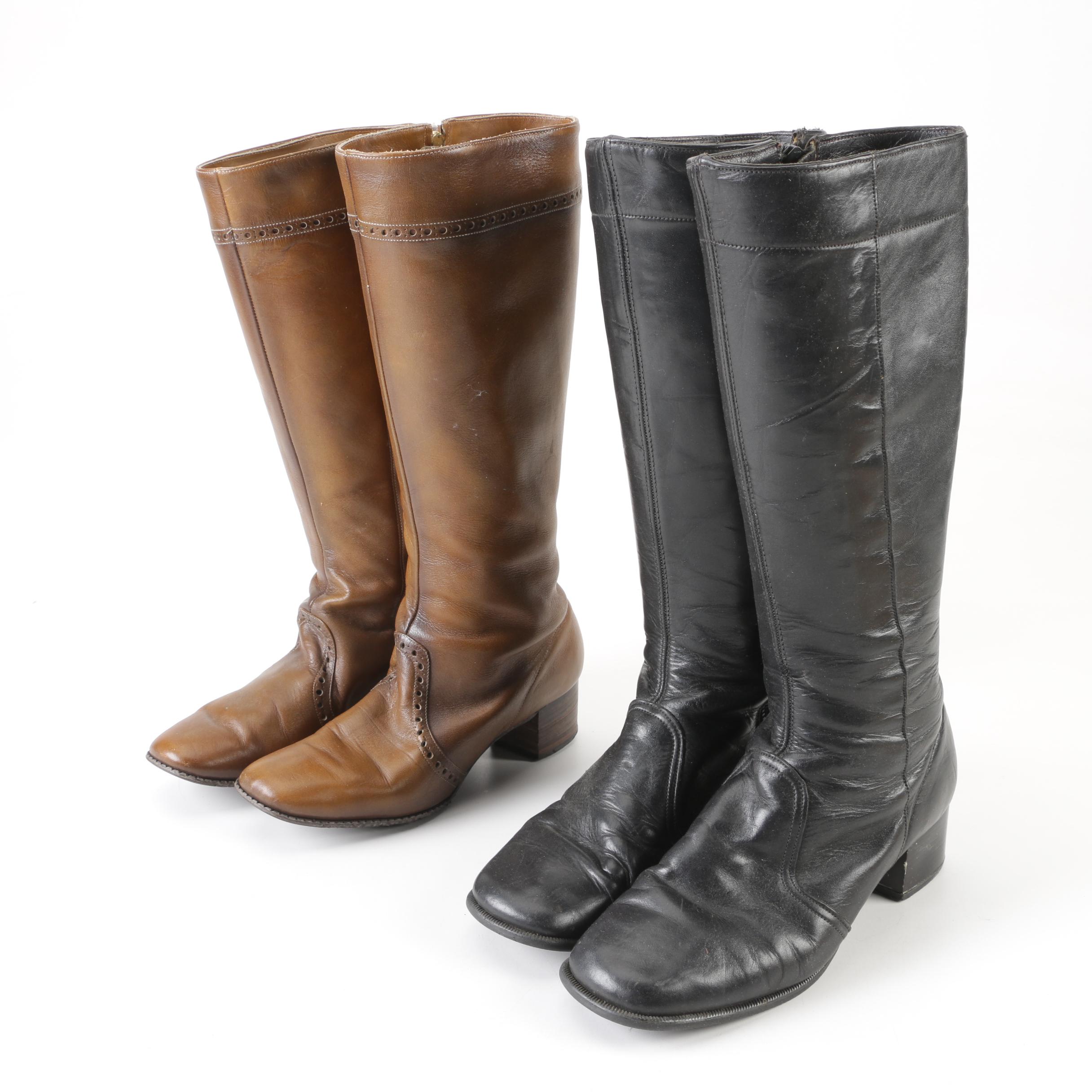 Women's Leather Boots Including Selby Fifth Avenue, Vintage