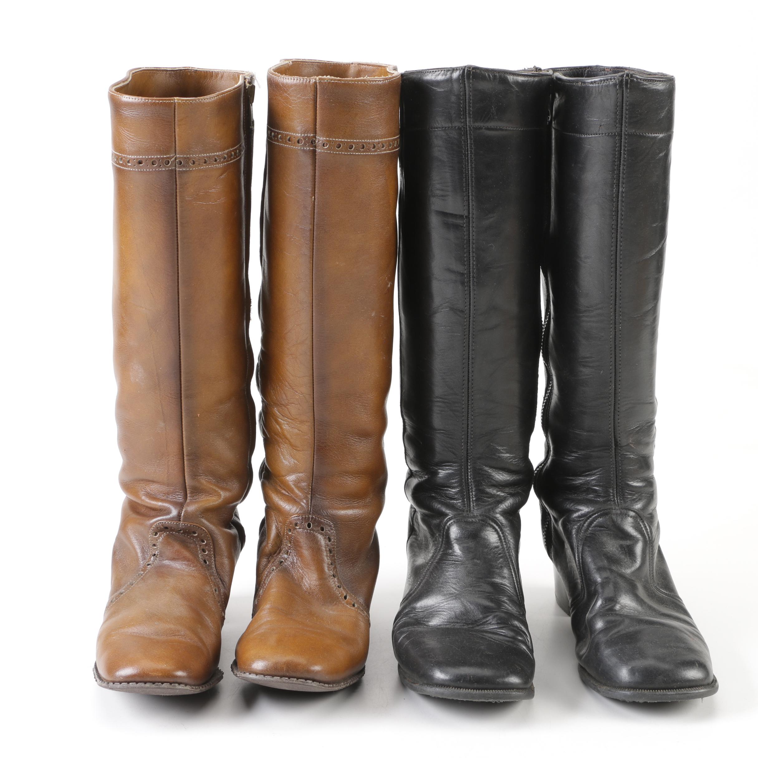 Women's Leather Boots Including Selby Fifth Avenue, Vintage