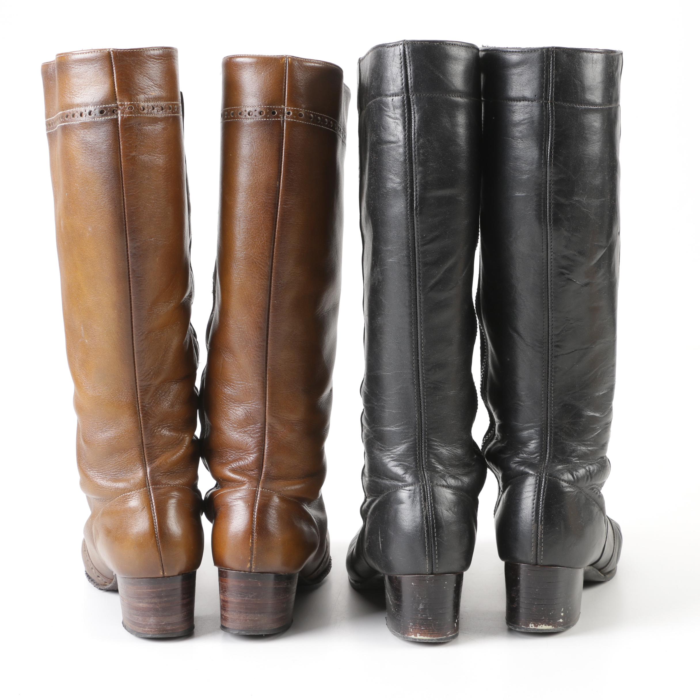 Women's Leather Boots Including Selby Fifth Avenue, Vintage