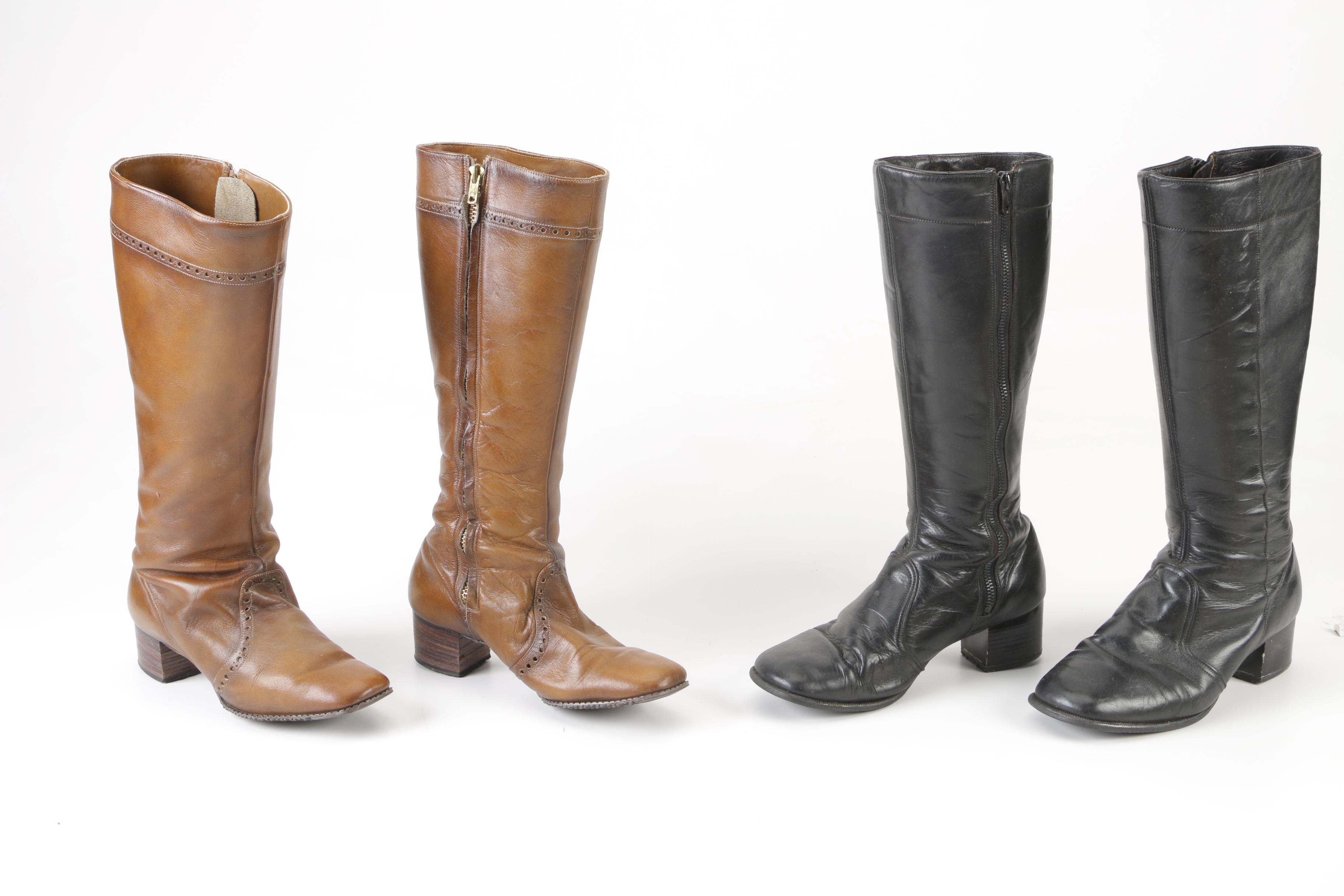 Women's Leather Boots Including Selby Fifth Avenue, Vintage