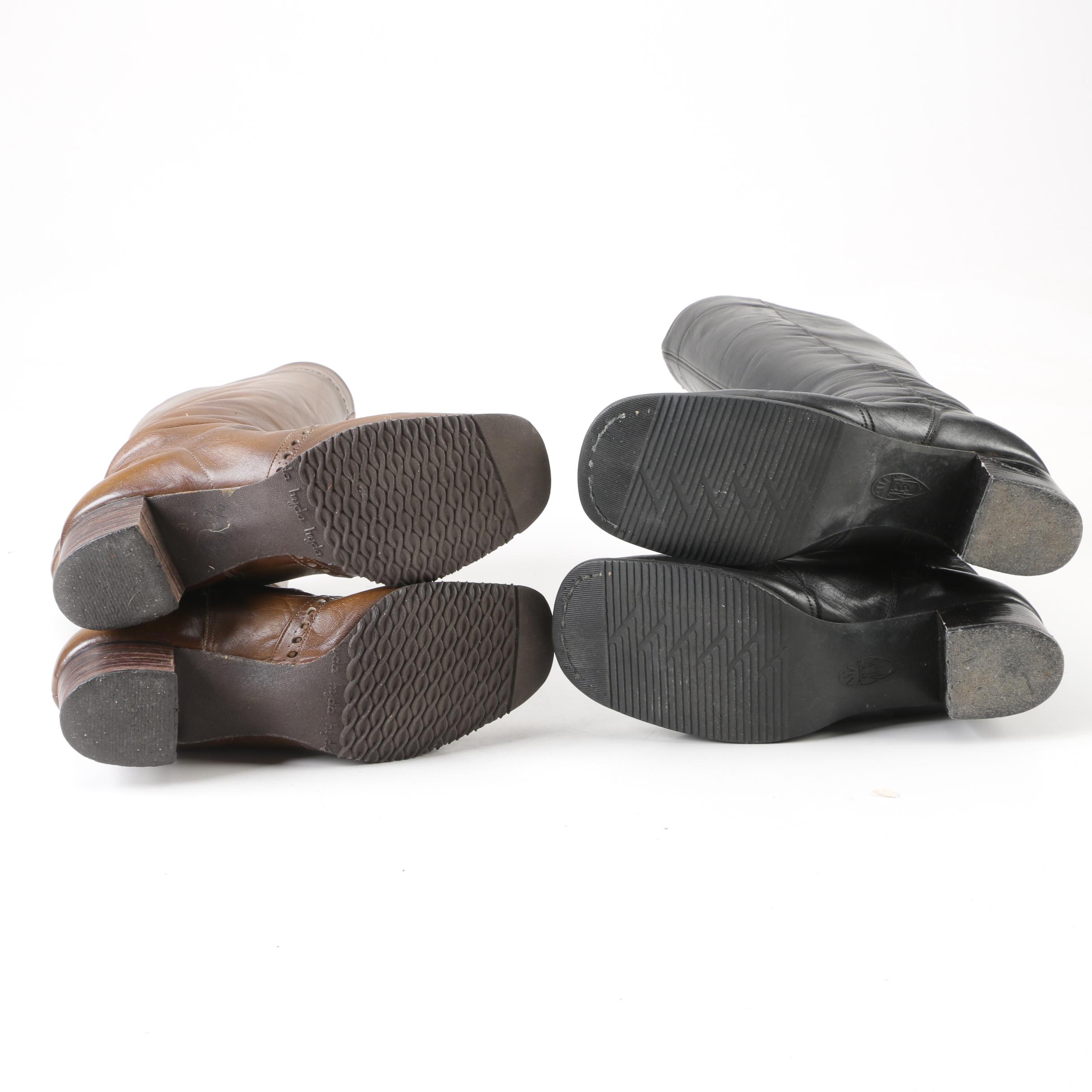 Women's Leather Boots Including Selby Fifth Avenue, Vintage