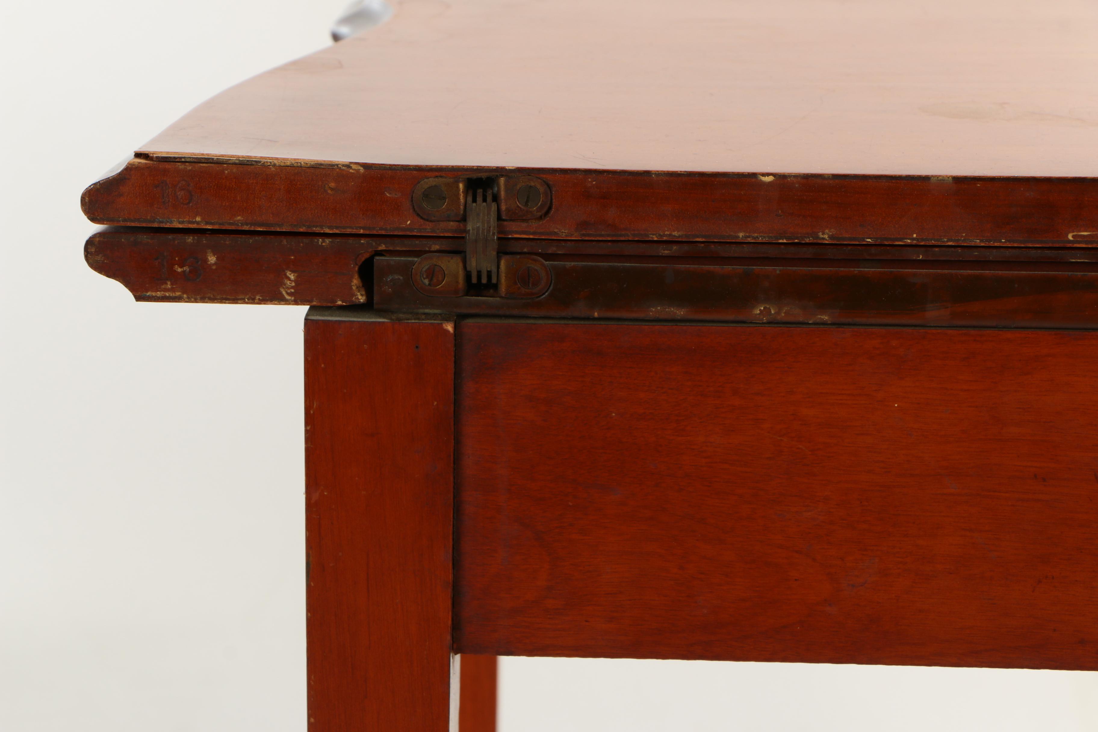 George III Style Foldover-Top Extension Dining Table, Early 20th Century