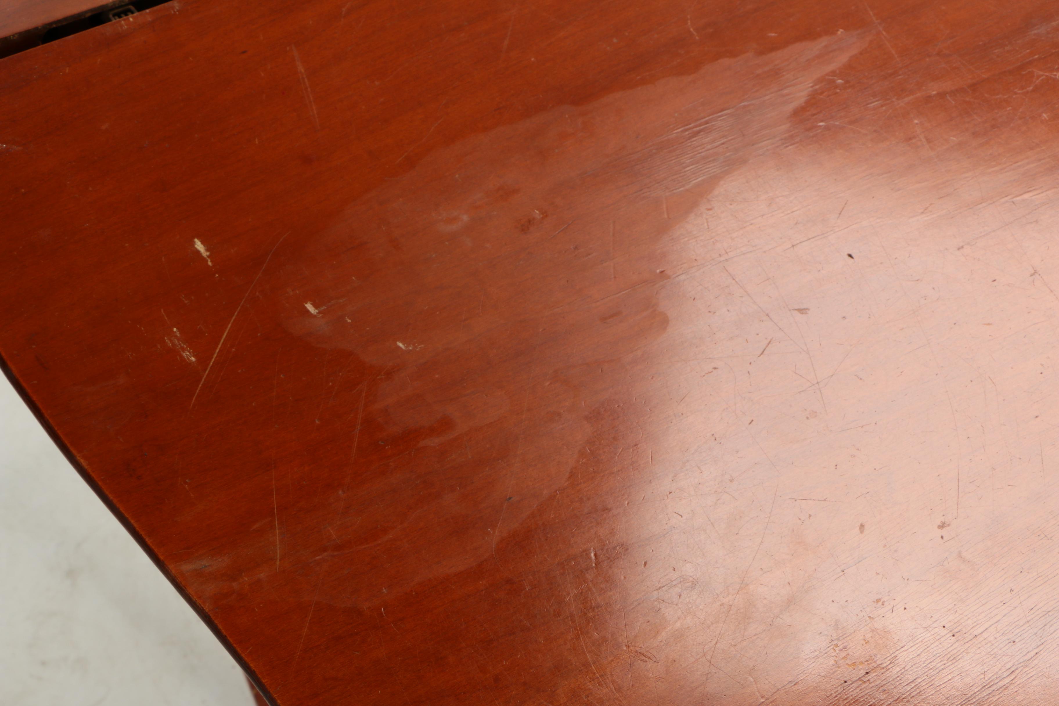 George III Style Foldover-Top Extension Dining Table, Early 20th Century