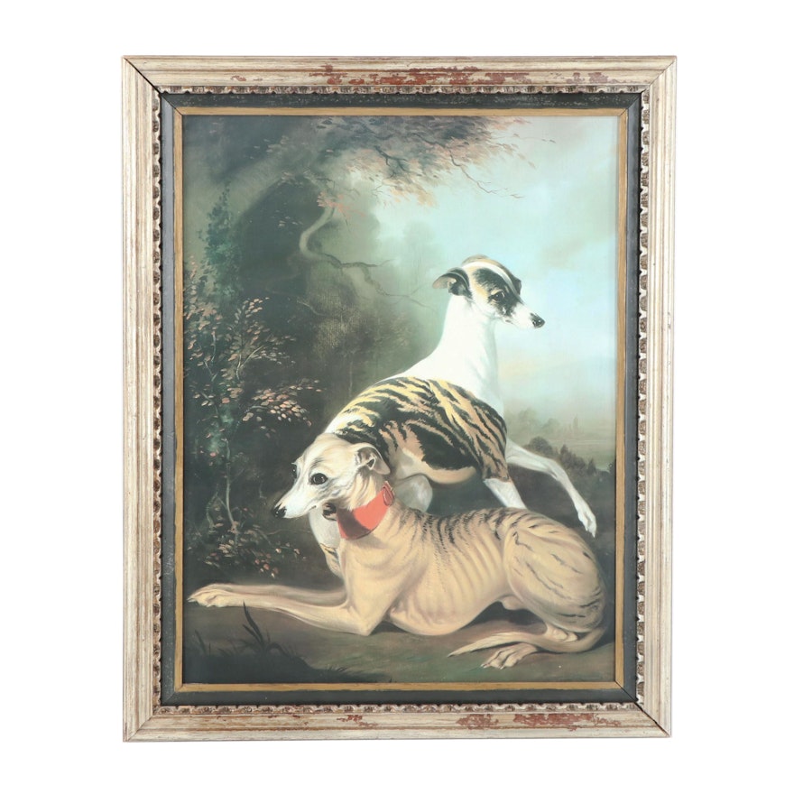 Offset Lithograph of Whippets