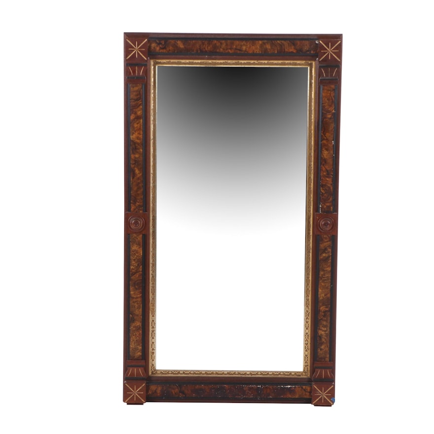 Victorian Eastlake Style Mirror with Gilt Trim and Faux Bois Effect