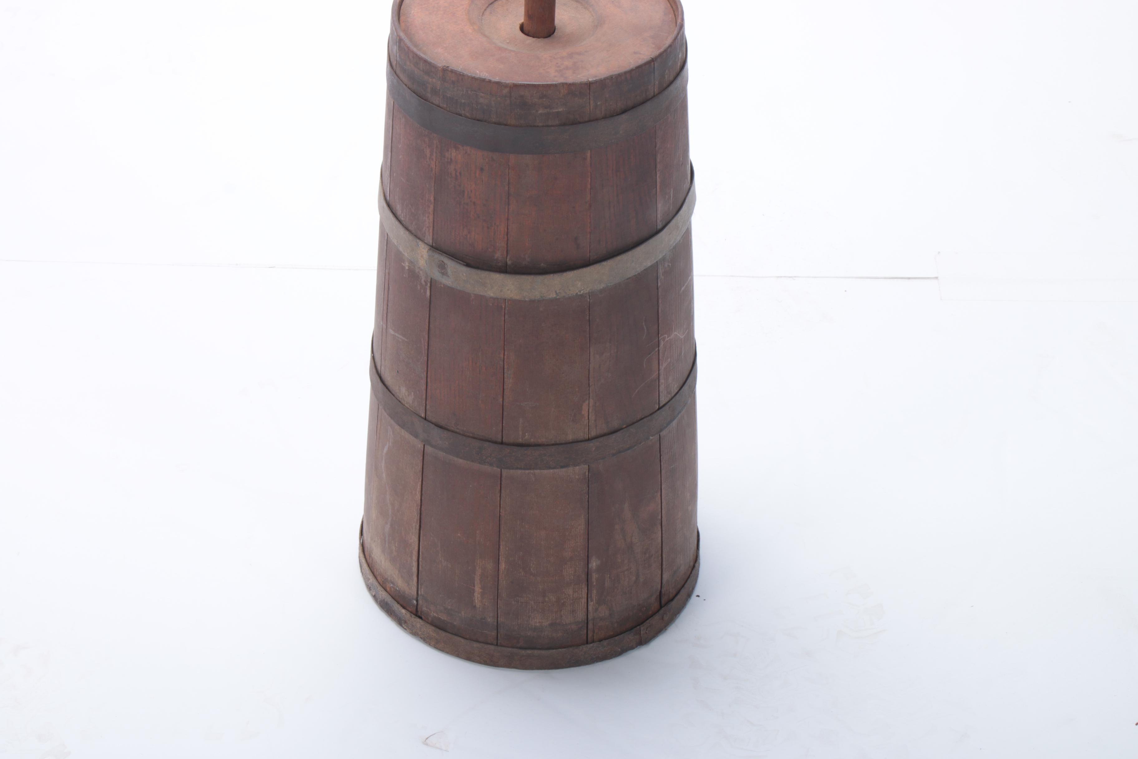 Five-Gallon Oak Butter Churn by Standard Churn Co., Late 19th/Early 20th Century