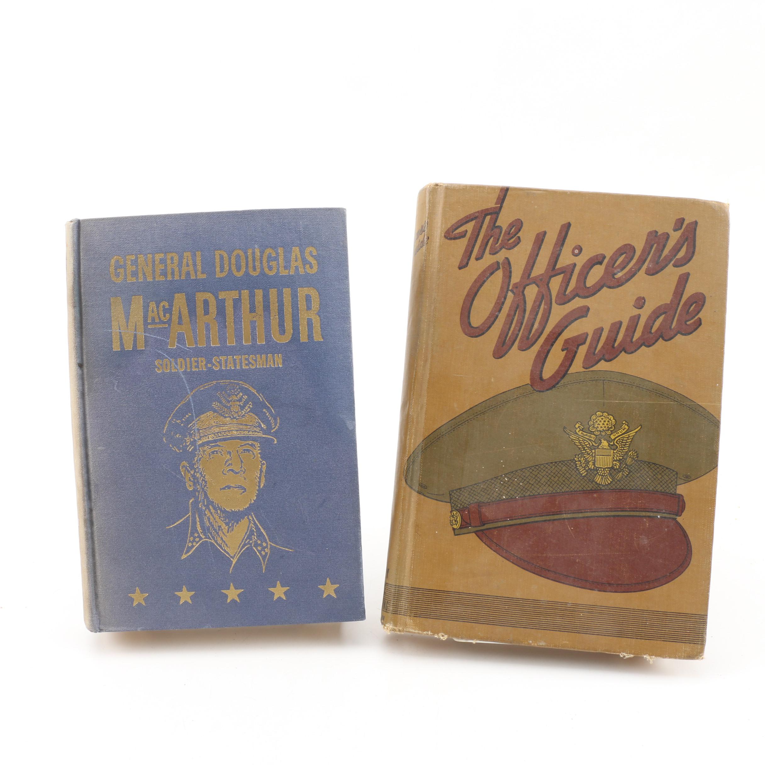 "General Douglas MacArthur Soldier-Statesman" and "The Officer's Guide" Books