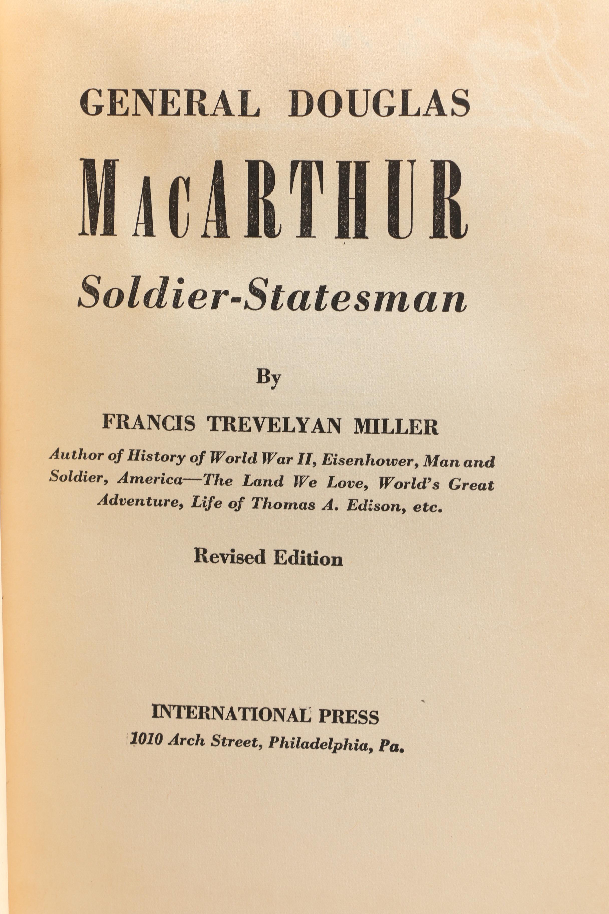 "General Douglas MacArthur Soldier-Statesman" and "The Officer's Guide" Books