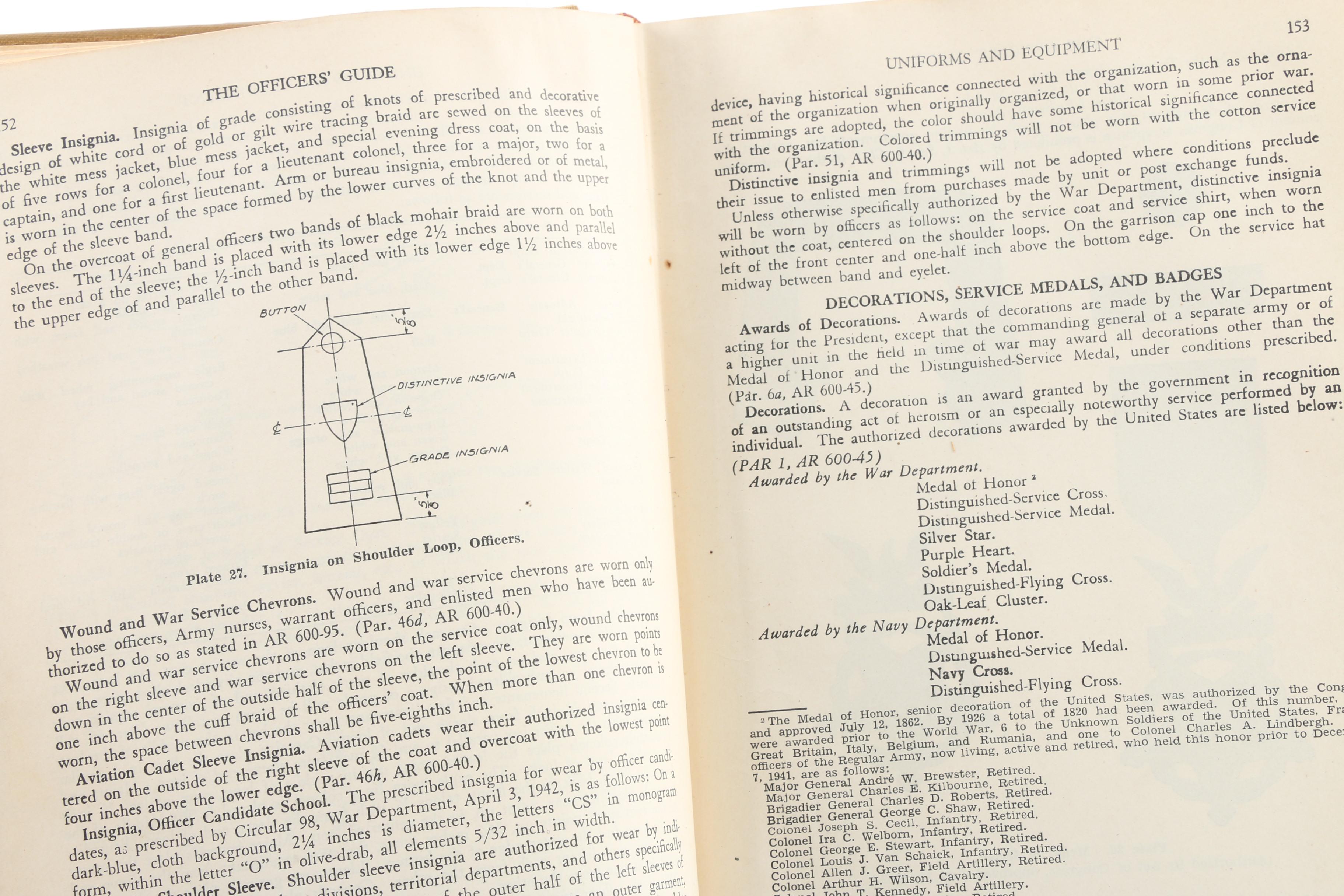 "General Douglas MacArthur Soldier-Statesman" and "The Officer's Guide" Books