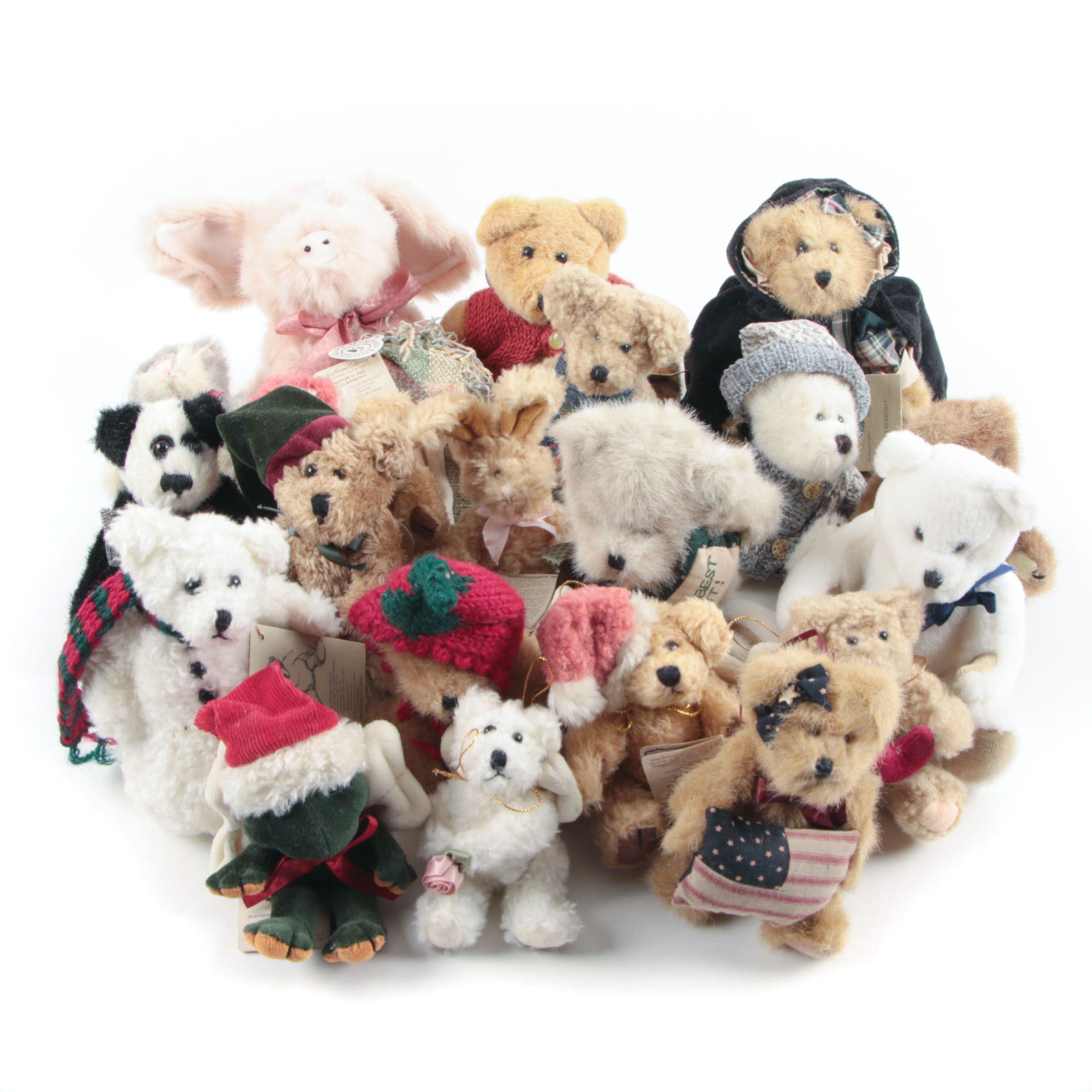 Boyd's Bears Stuffed Animals including "Tad Northpole" and "Camilla"