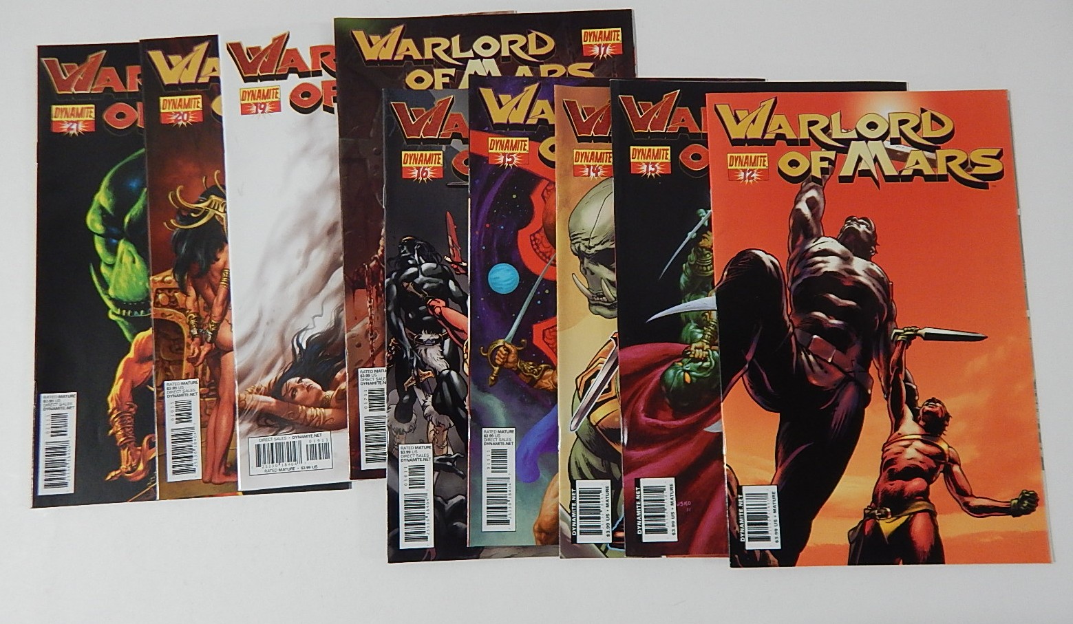 Modern Age Dynamite Comics "Warlord of Mars" Comic Books