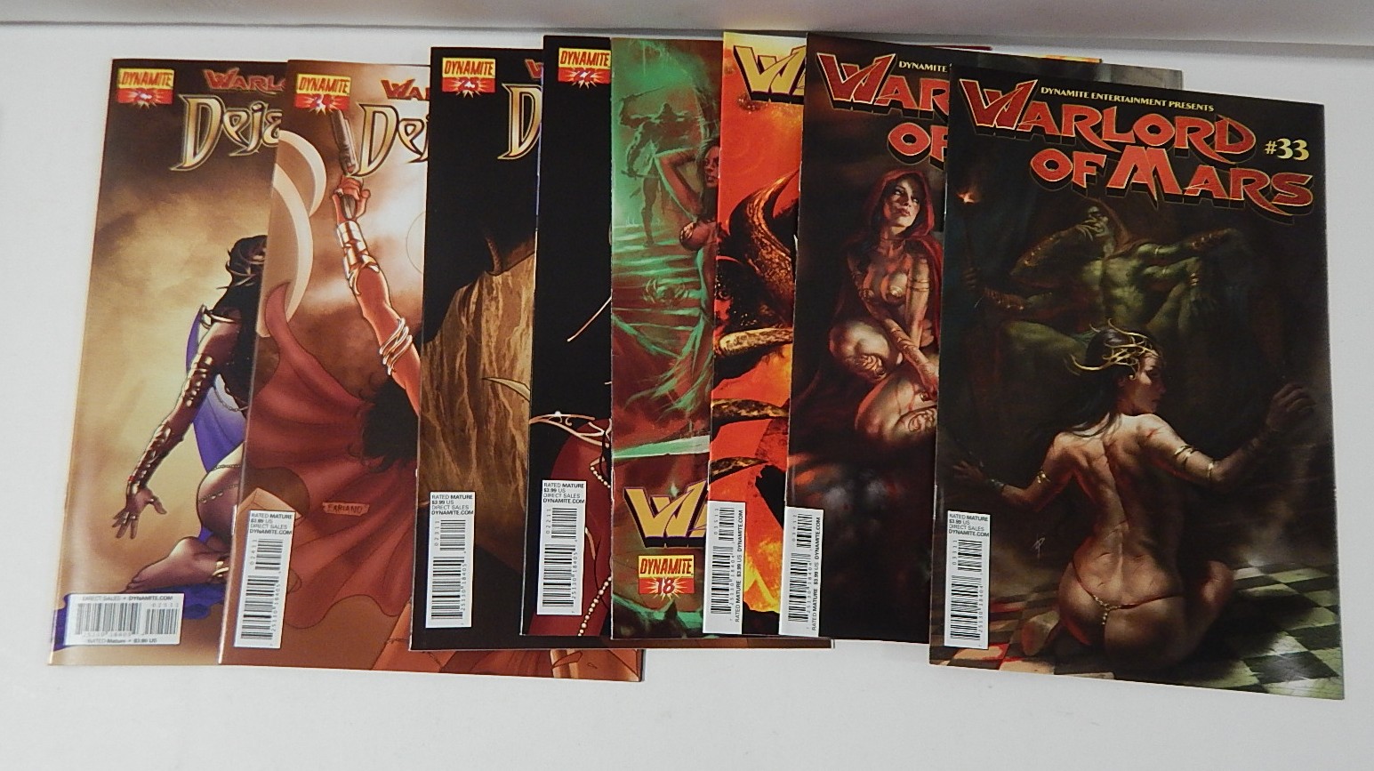 Modern Age Dynamite Comics "Warlord of Mars" Comic Books
