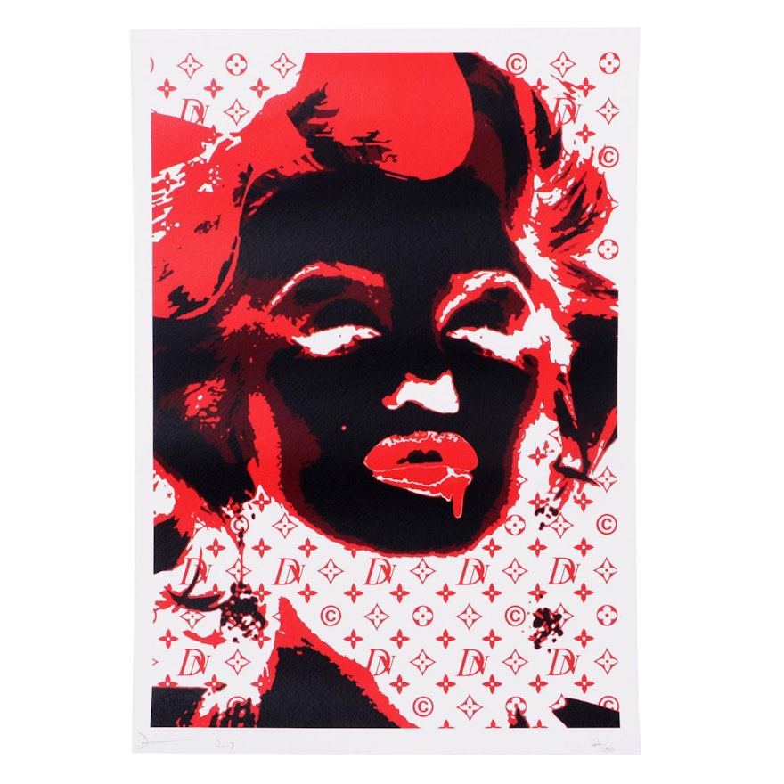 Death NYC Limited Edition Street-art Style Offset Print "Monro Glow"