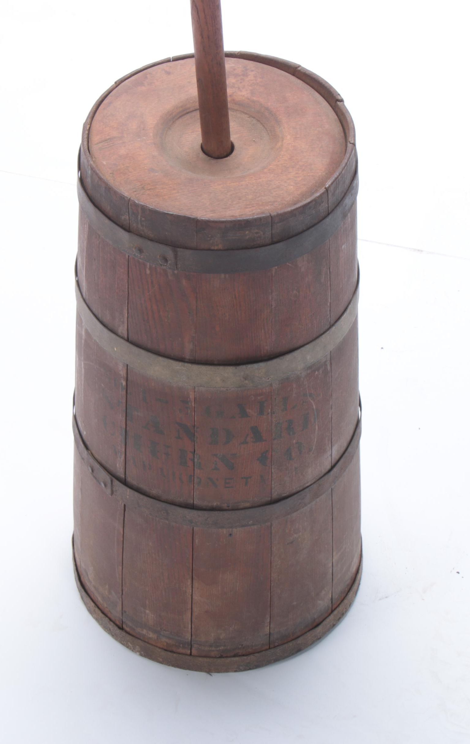 Five-Gallon Oak Butter Churn by Standard Churn Co., Late 19th/Early 20th Century