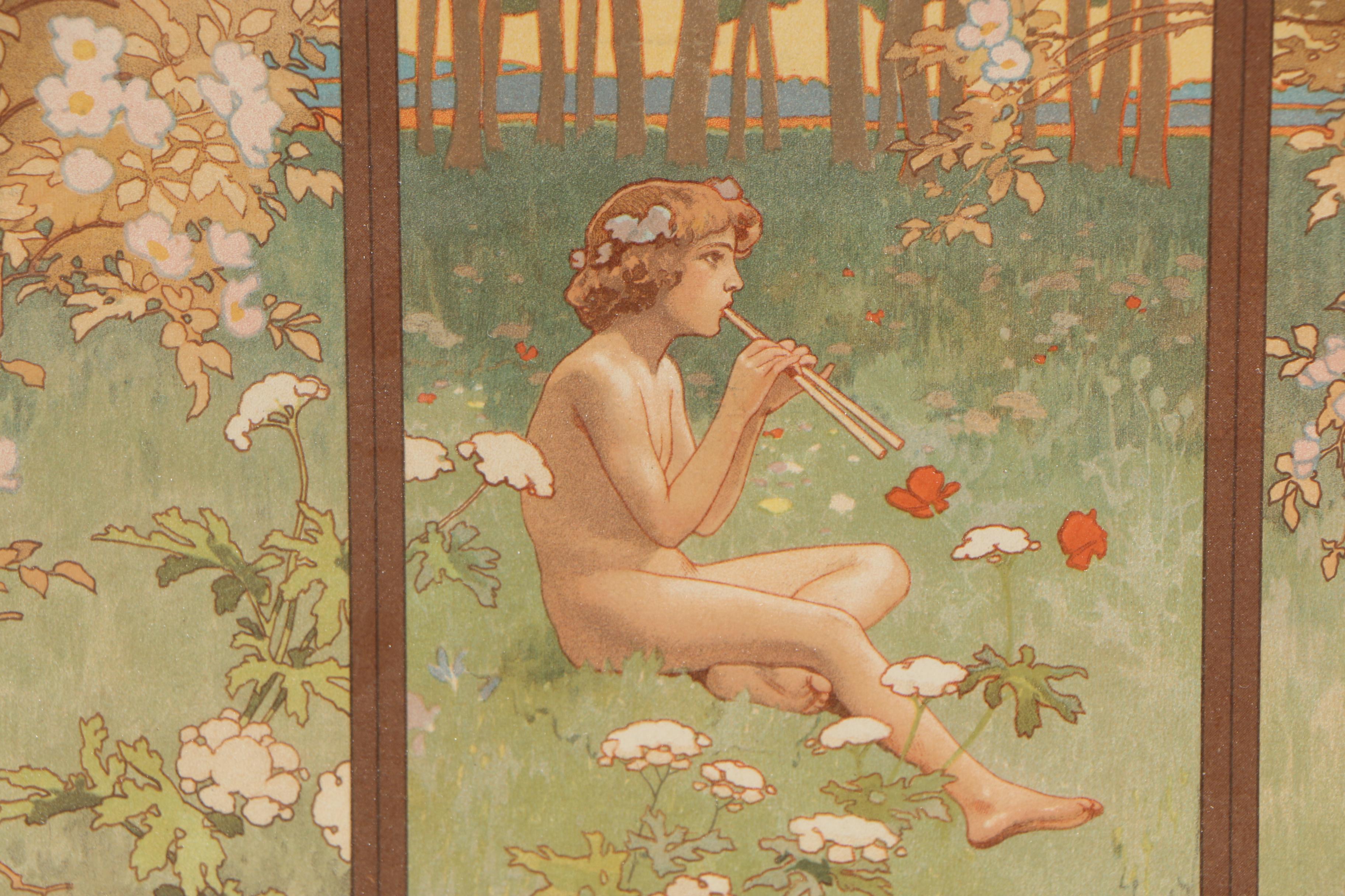 Chromolithograph from "Le Journal de la Décoration", "Soir d'été"