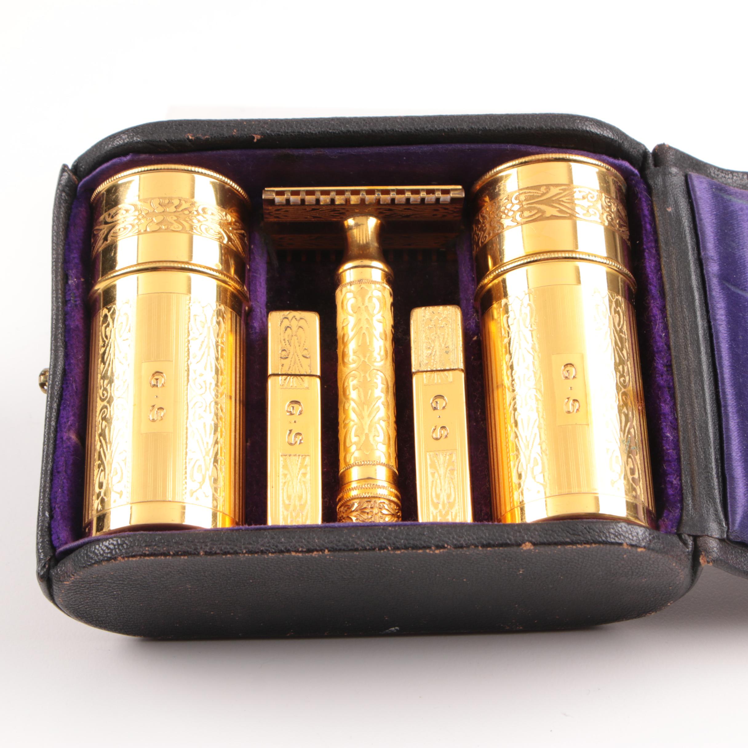 Circa 1920s Gold Plated Gillette Cavalier Safety Razor