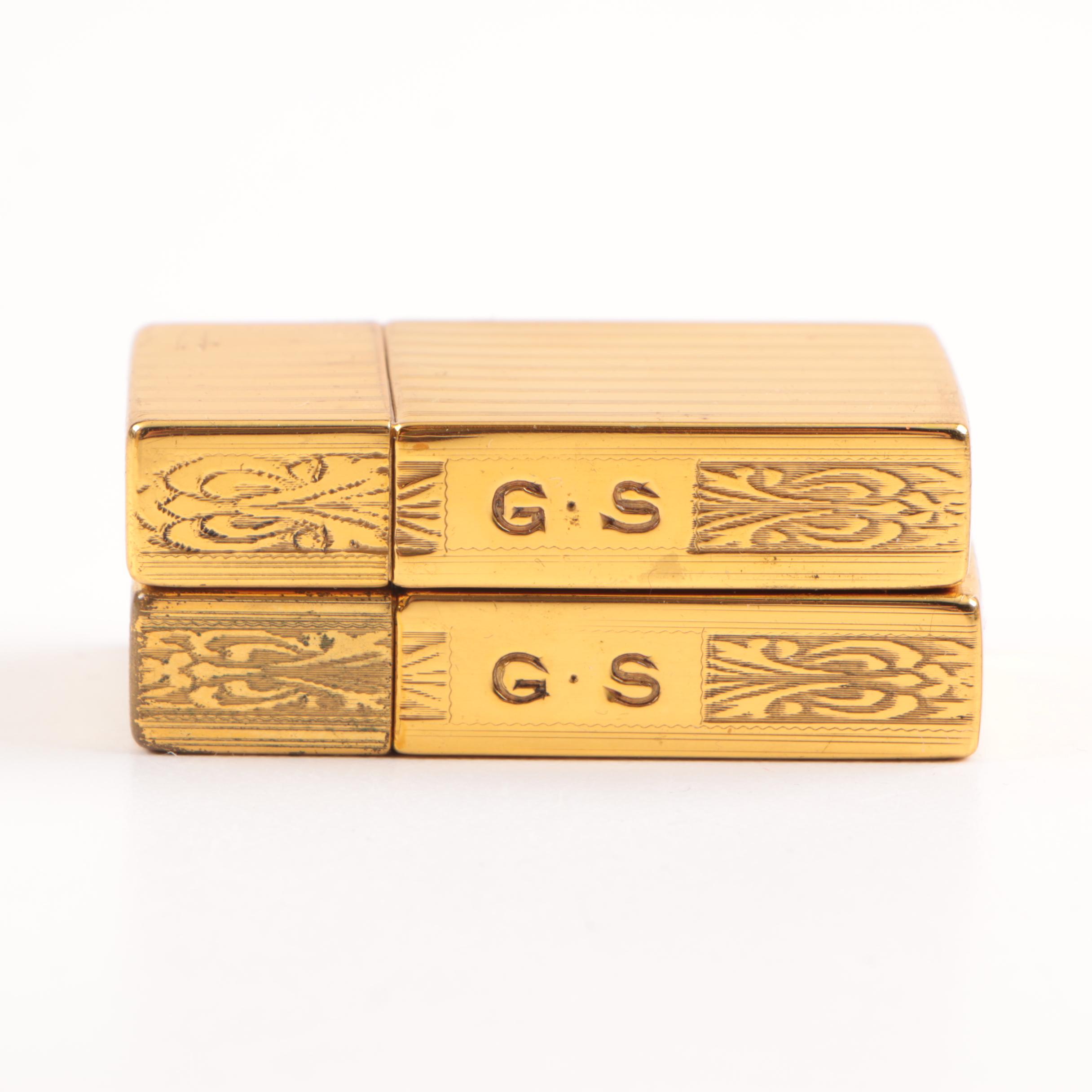 Circa 1920s Gold Plated Gillette Cavalier Safety Razor